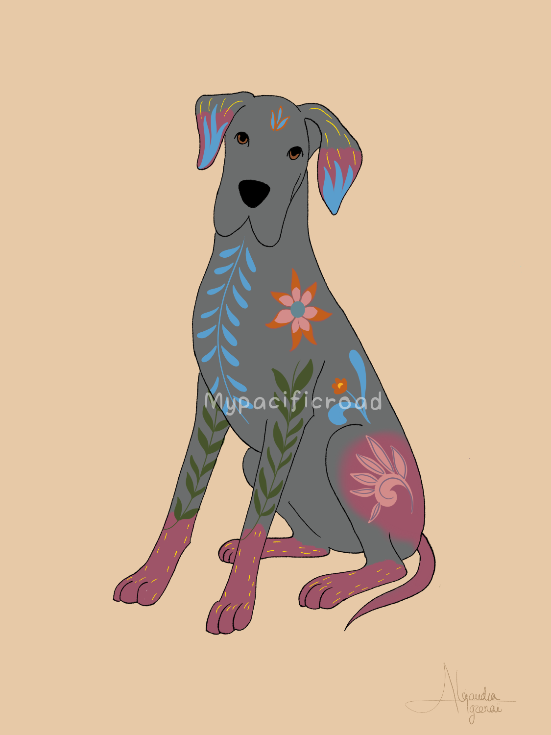 Great Dane Alebrije Printable Art