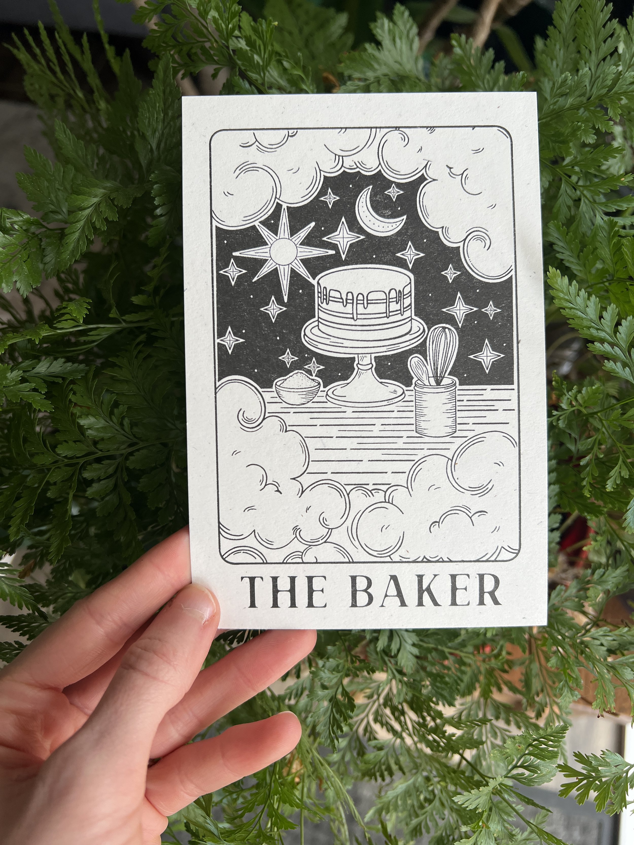 The Baker Riso Print- Tarot Card Style Print