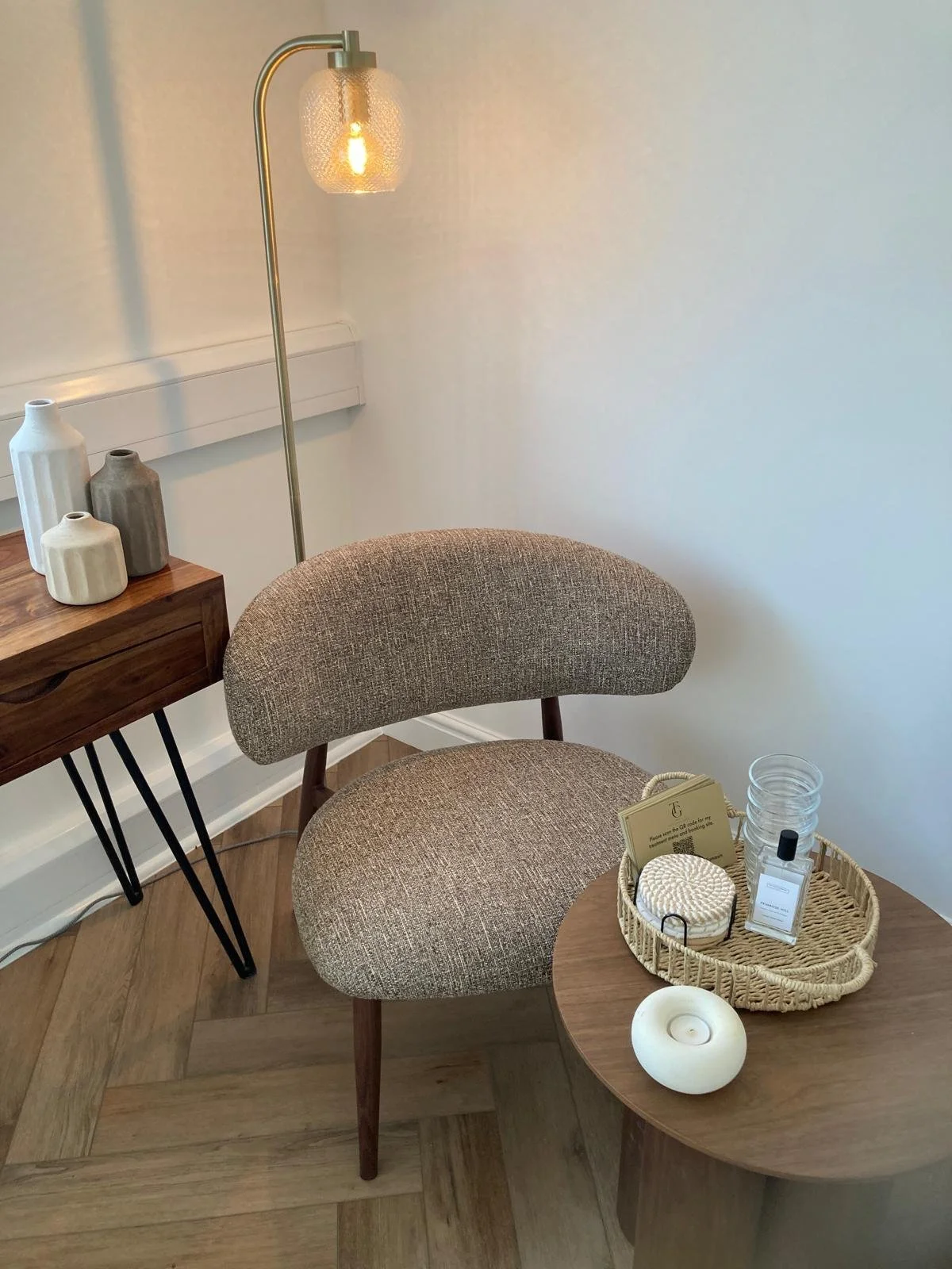 Calm treatment and consultation space at TG Skin & Wellness in Chilcompton