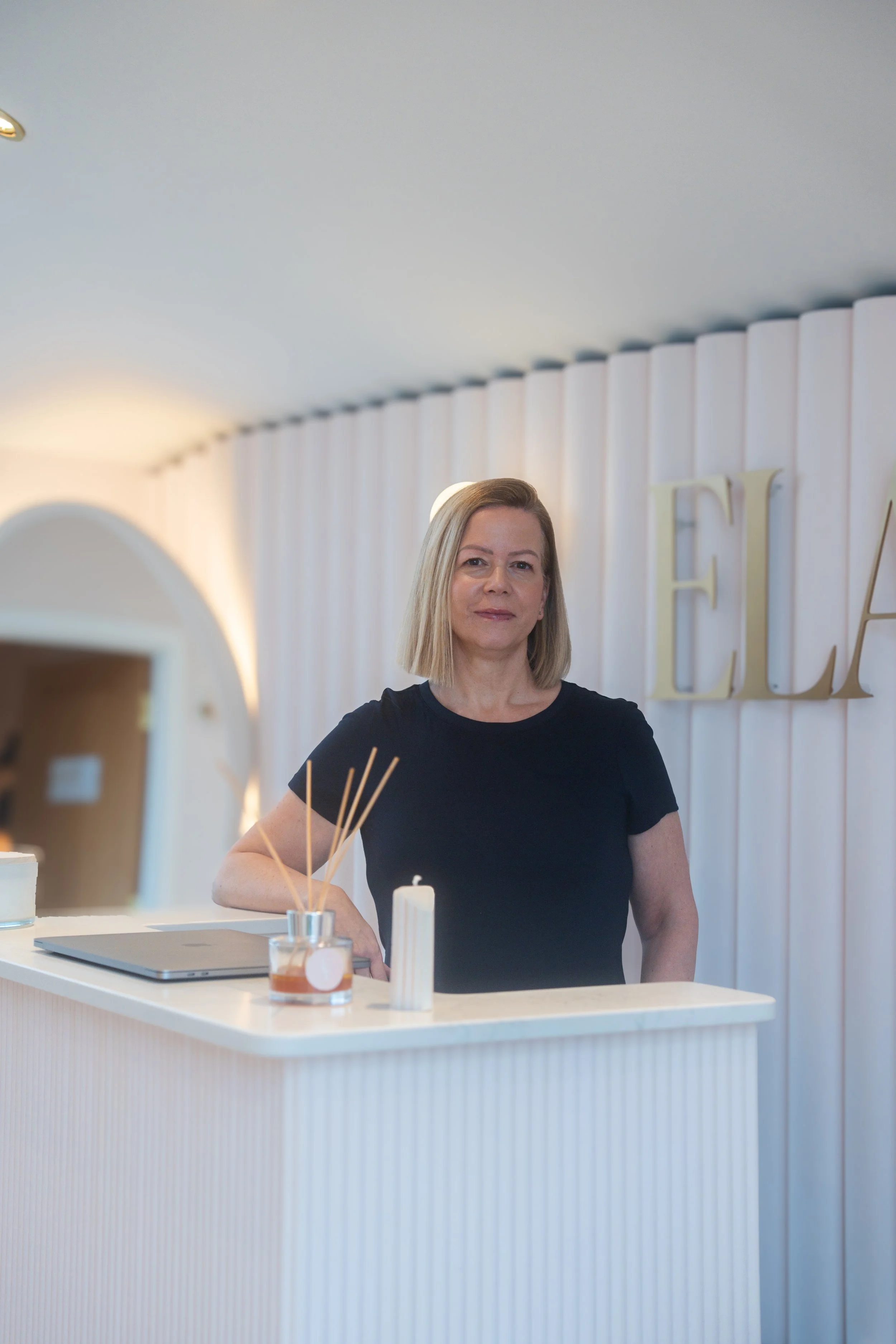 Tamasin inside the TG Skin & Wellness studio in Chilcompton