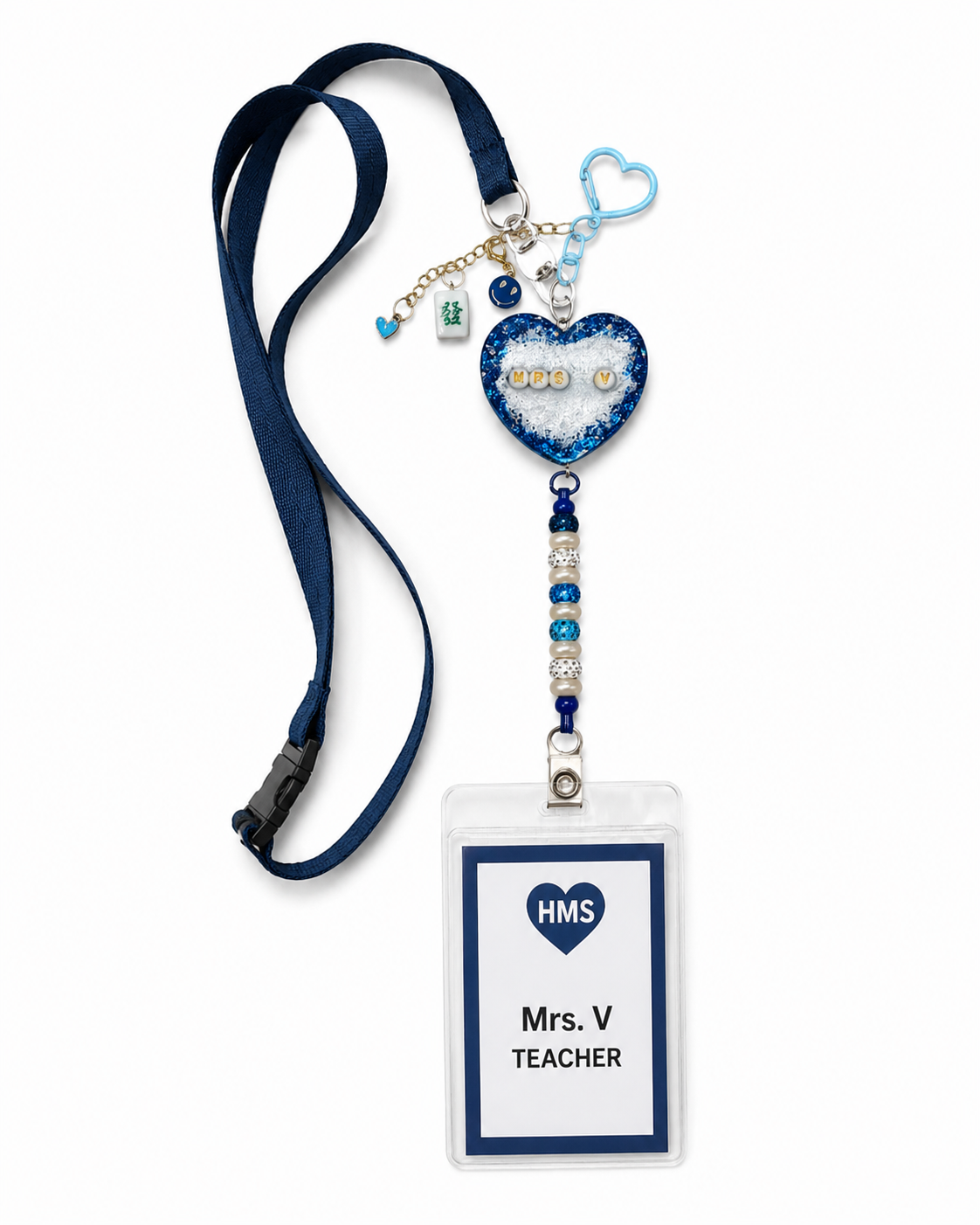Personalized Resin Badge Reel + Charm