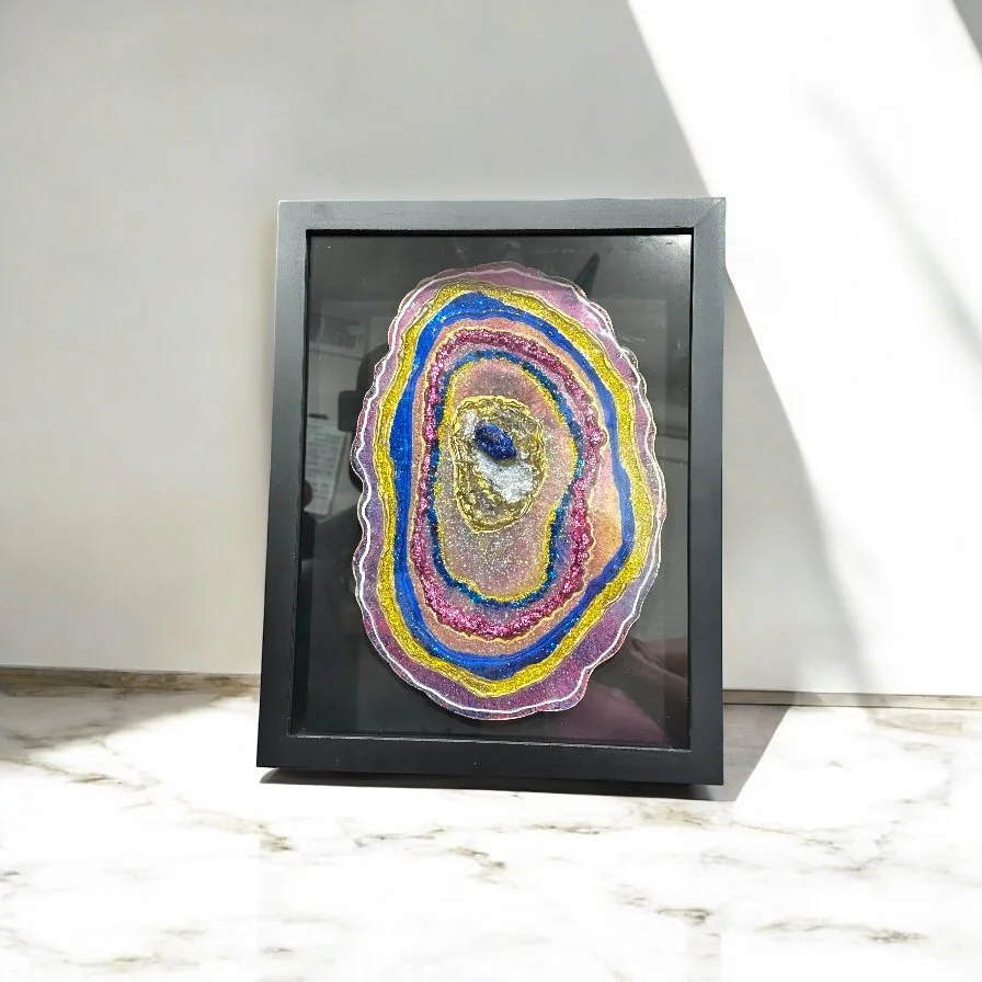 Custom Geode Style Framed Art