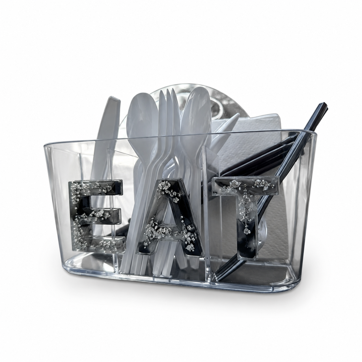 Personalized Acrylic Utensil Caddy