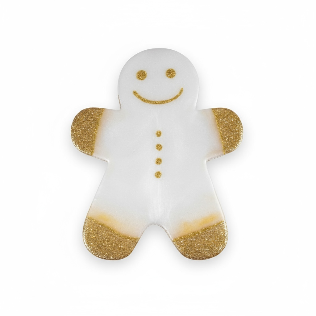 Wood + Resin Gingerbread Man Tray