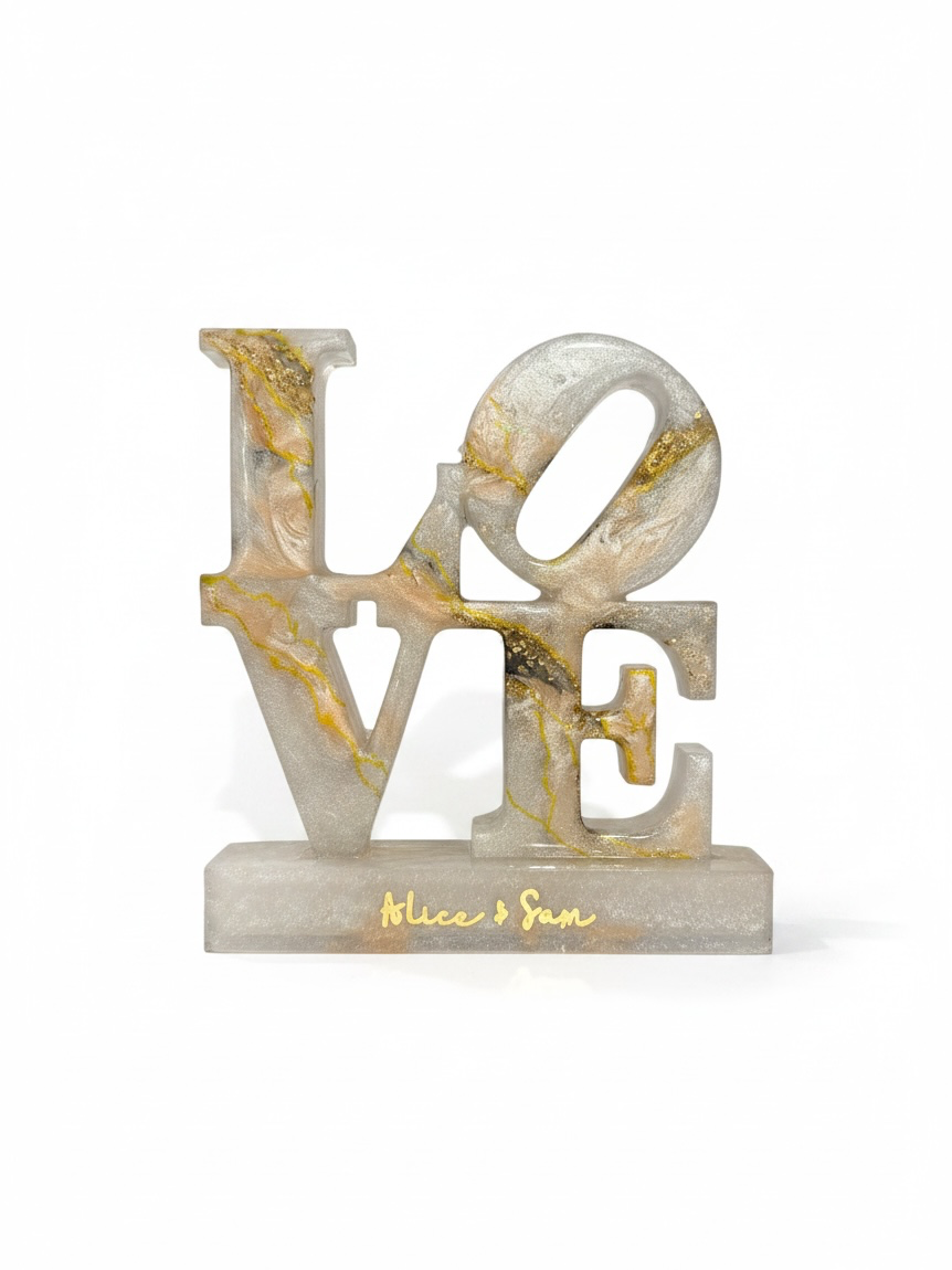 Standing LOVE Sculpture | Personalized Anniversary Keepsake