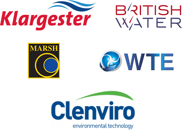 Klargester, British Water, Marsh, WTE and Clenviro.