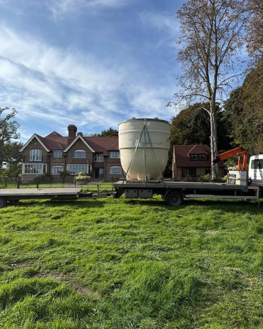 Klargester BioDisc treatment plant delivered to the Arundel property.