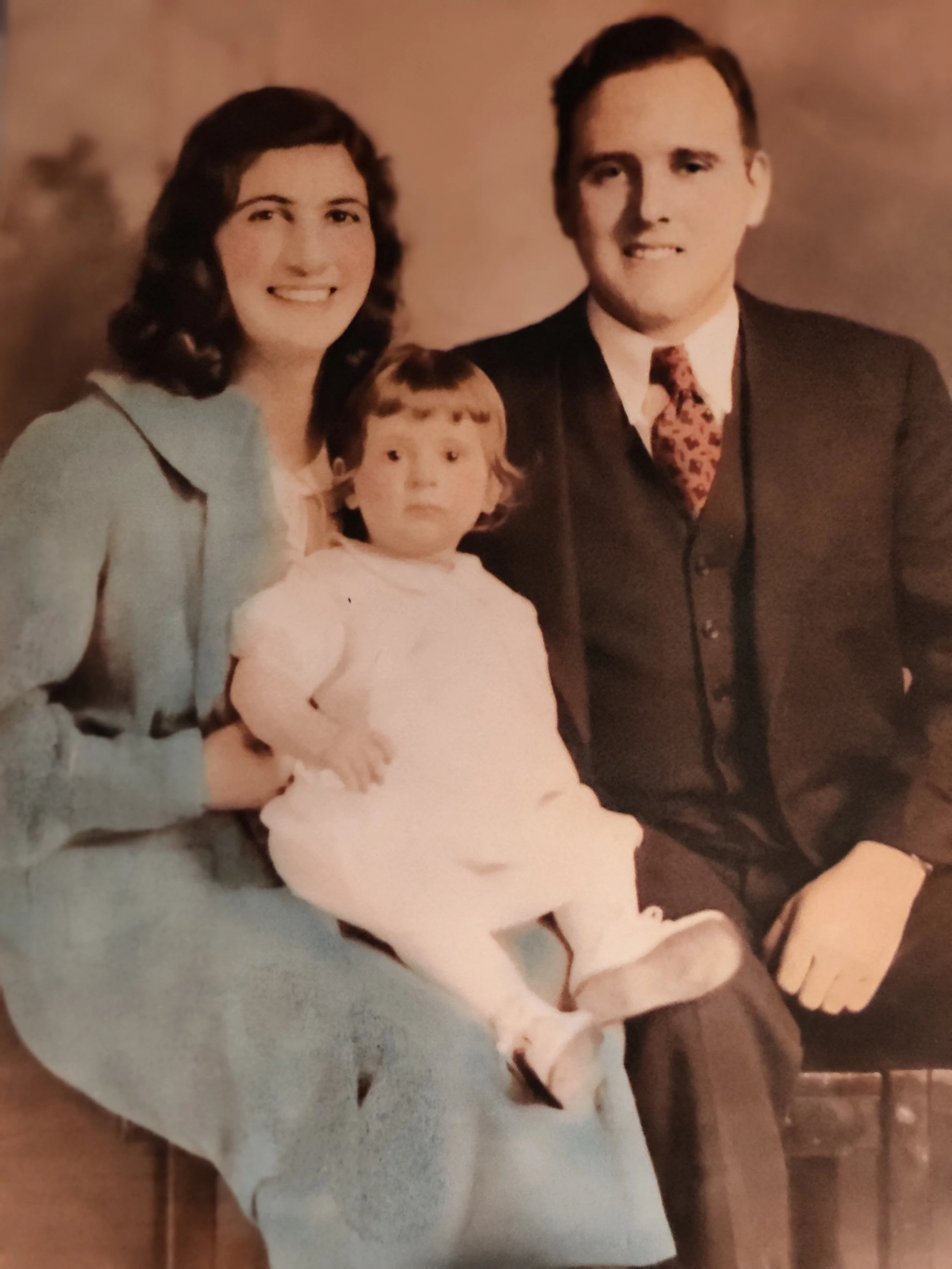 The Leaming's with their daughter 
Ardyce c. 1933.