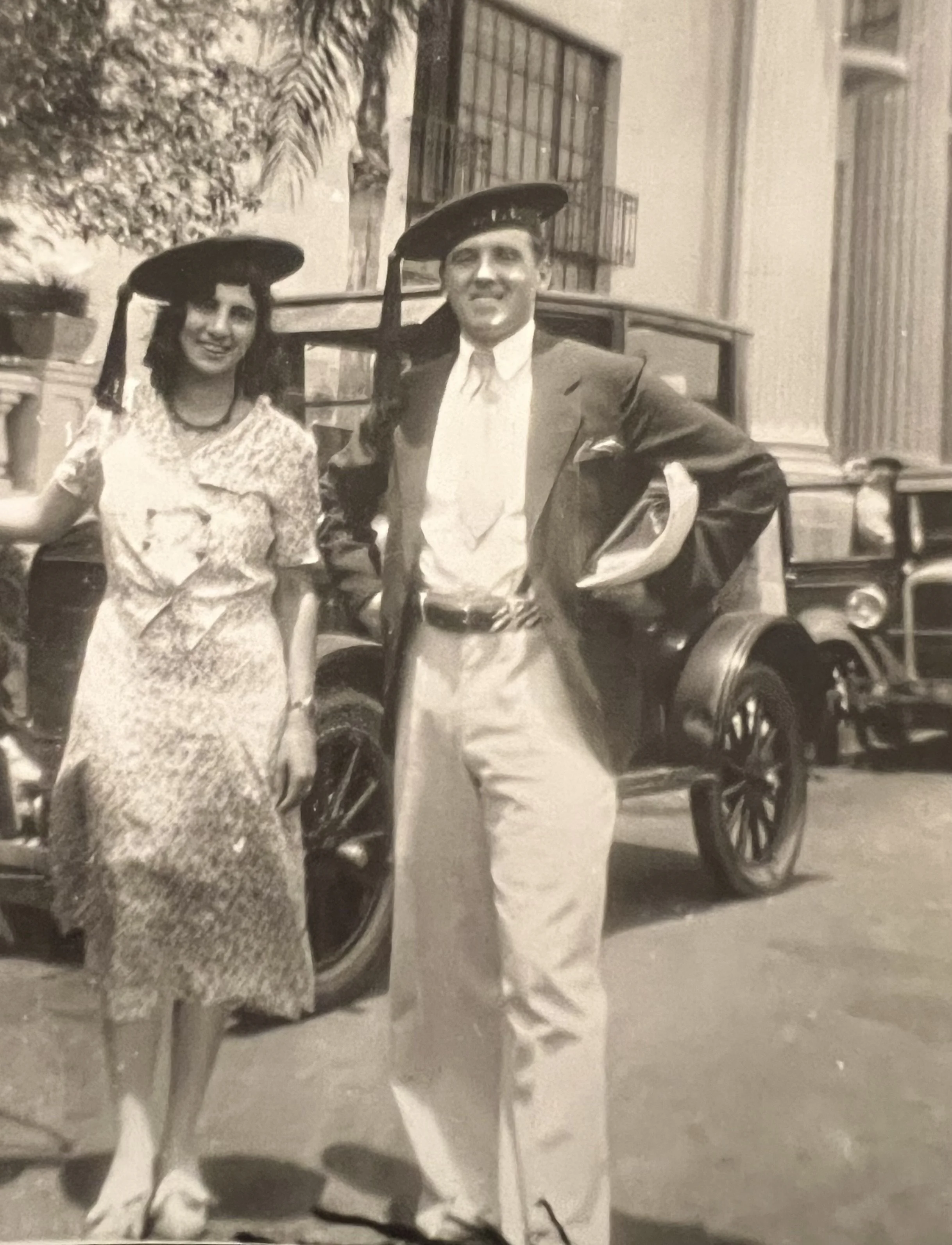 Charles and Pearl Leaming graduating from seminary school in Los Angeles CA