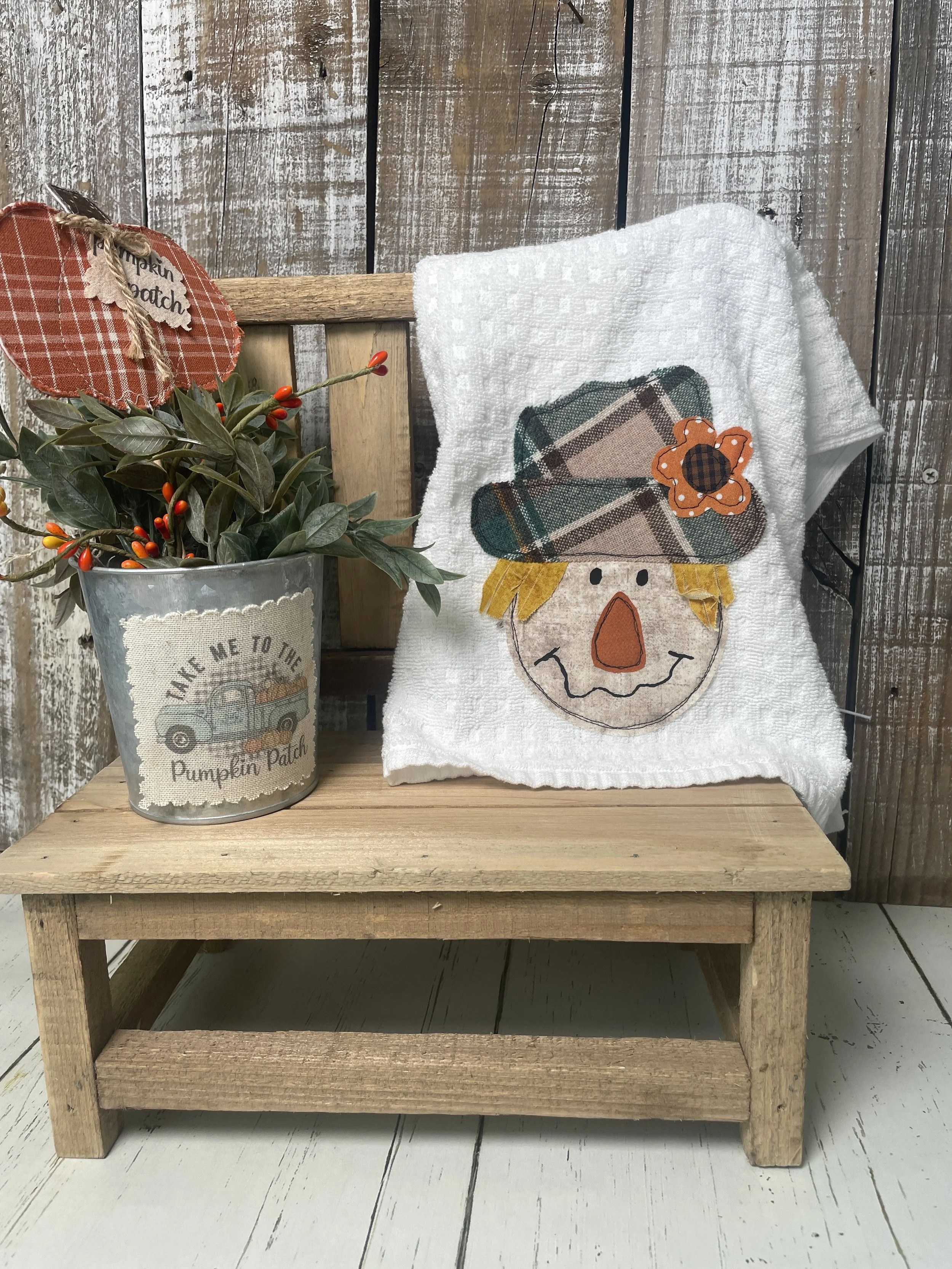 Charming Scarecrow Kitchen Towel