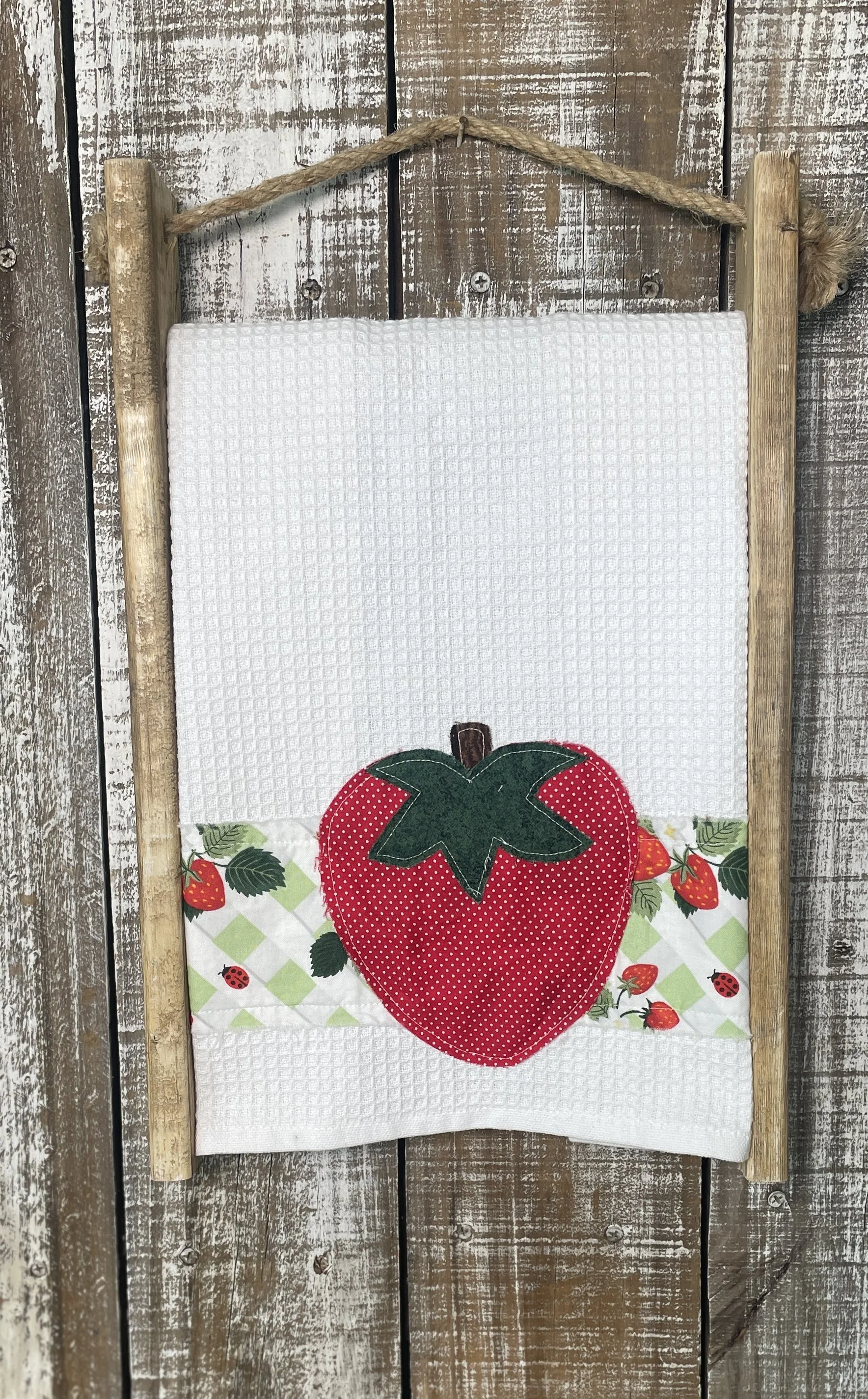 Strawberry Delight Handmade Kitchen Towel