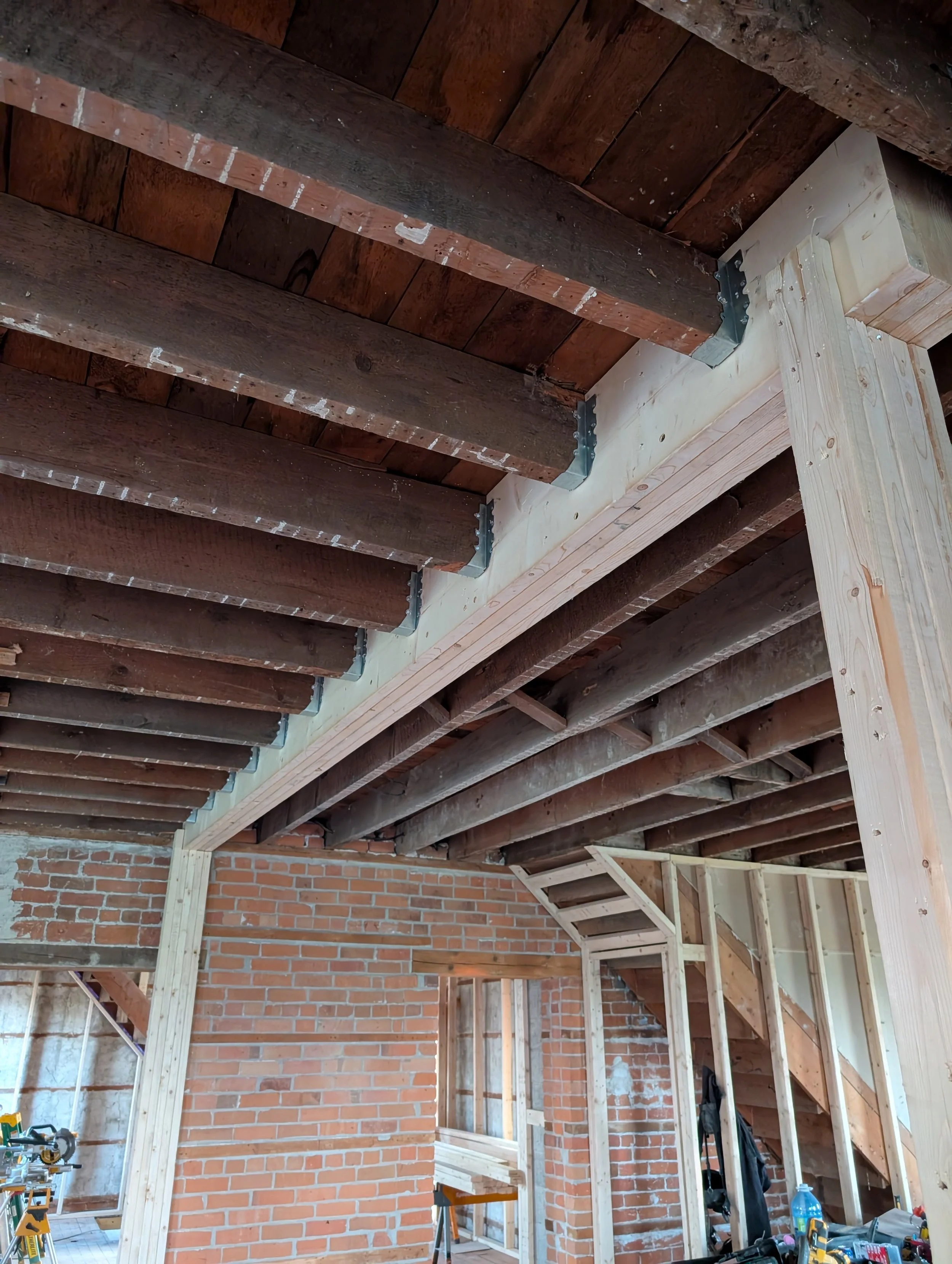 STRUCTURAL BEAM: Century home beam install 