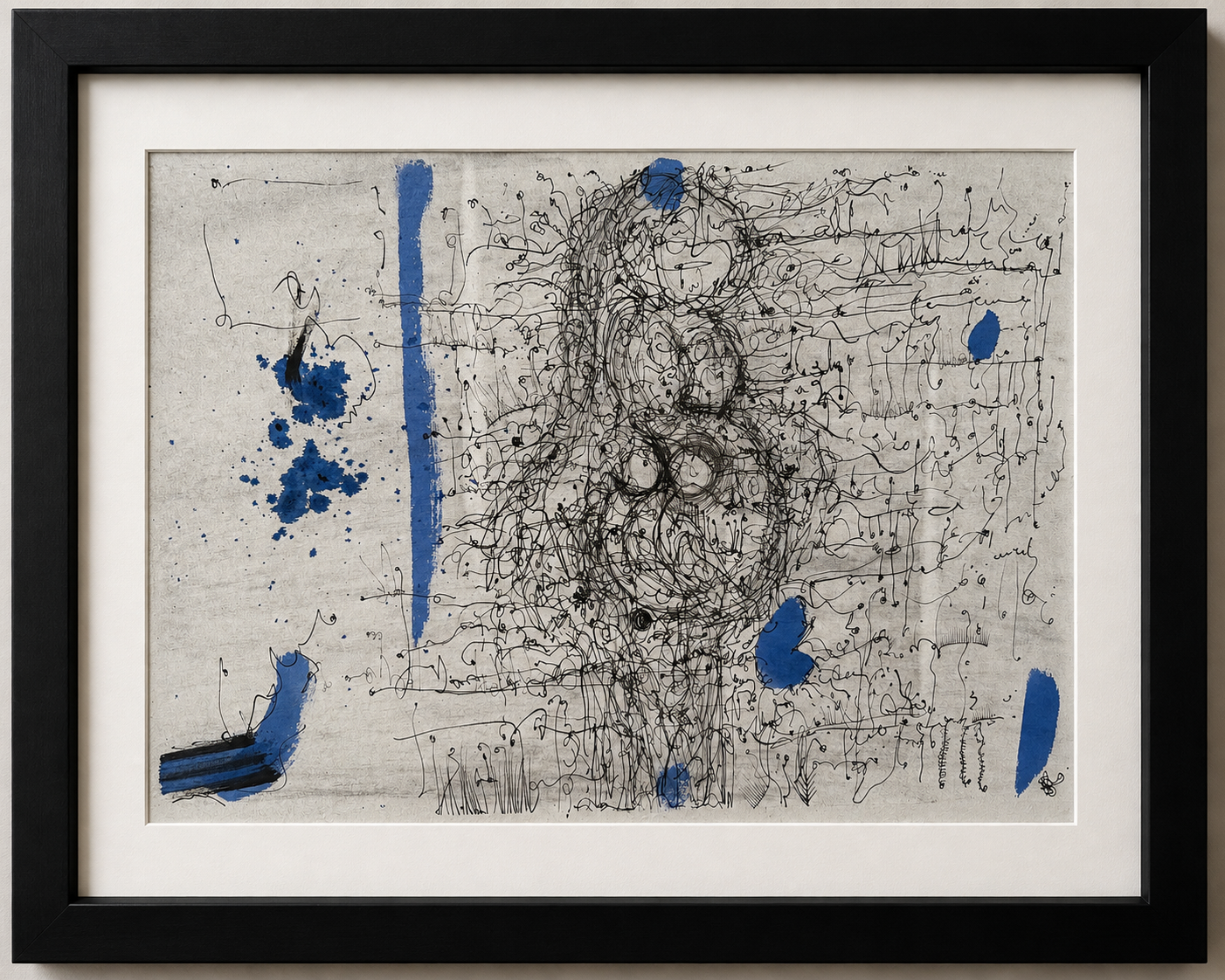 'WHAT ARE WE GOING TO DO?' Pen, pencil and Ink on paper, Framed and ready to hang
