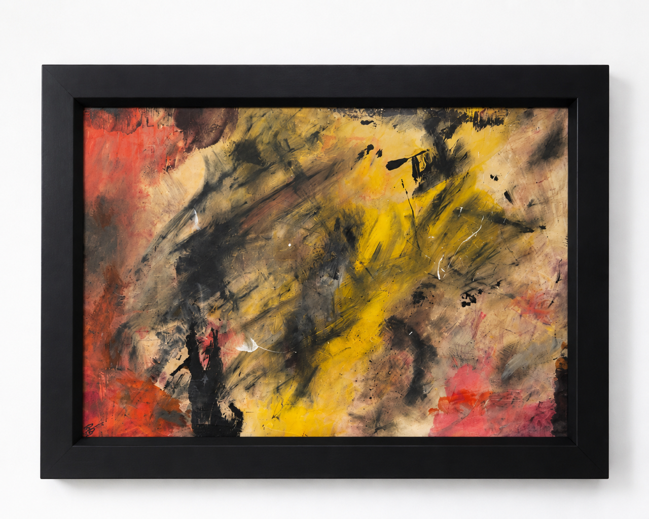 'SHAYTAN' Original painting, Oil on oil paper, framed and ready to hang
