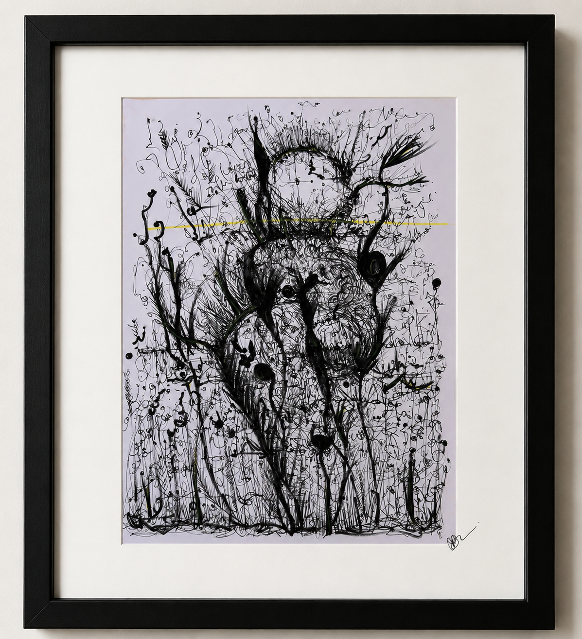'YOU CHANGED ME' Pen, charcoal and pencil on paper  framed and ready to hang