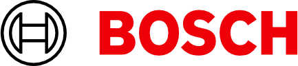 Logotipo de Bosch en letras rojas sobre fondo blanco