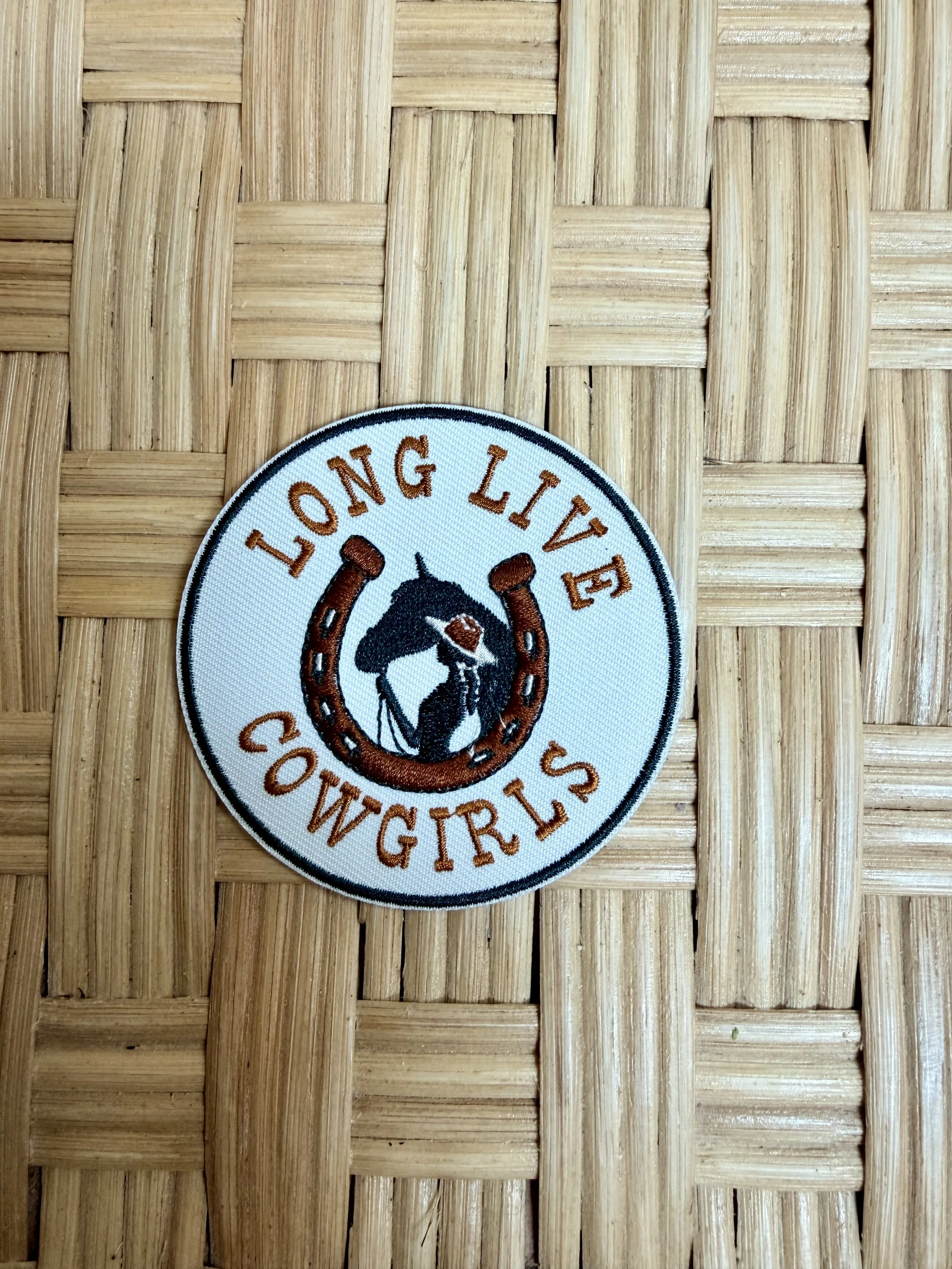 Long Live Cowgirls Embroidered Iron on Patch
