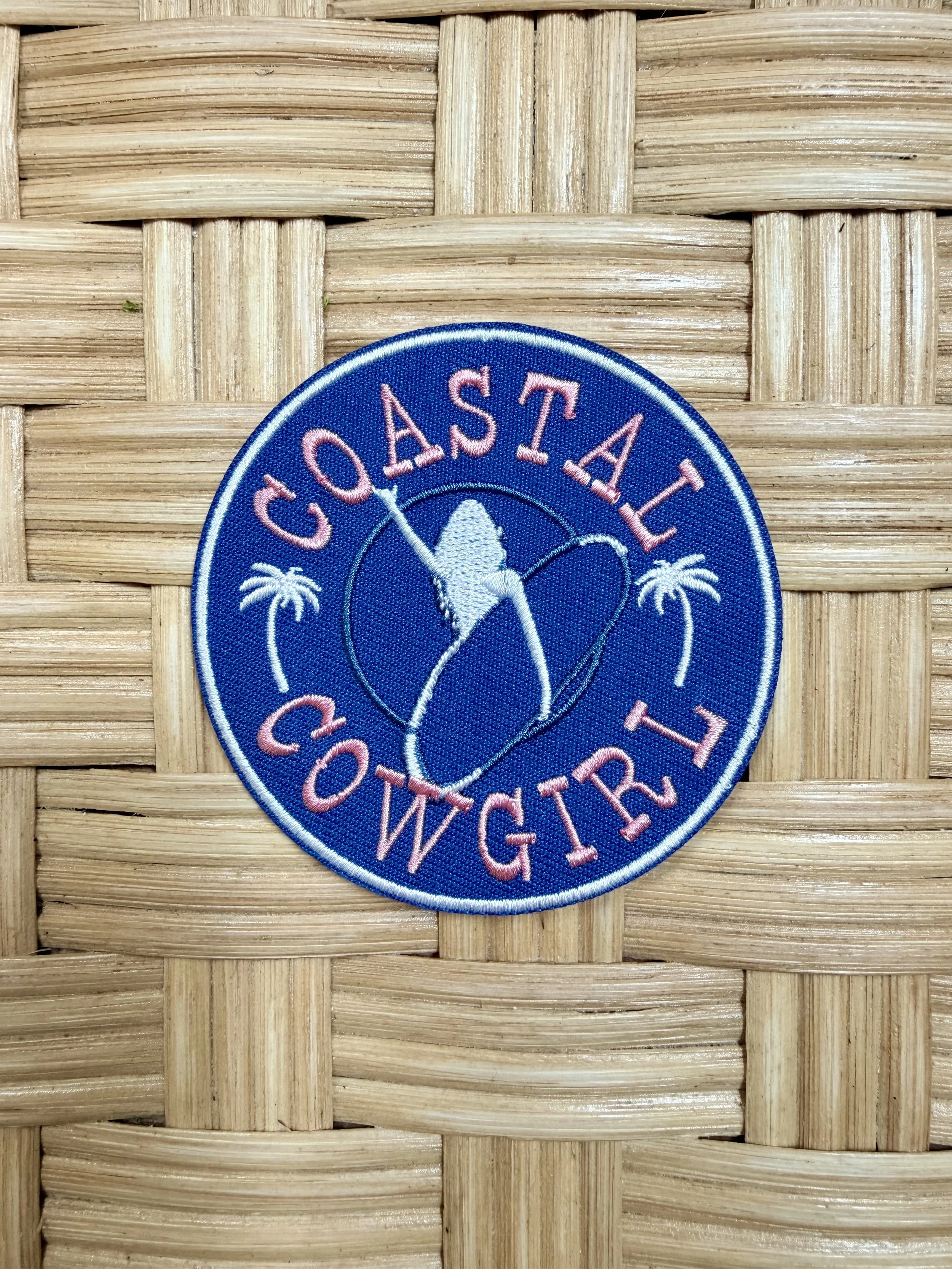 Coastal Cowgirl Embroidered Iron on Patch
