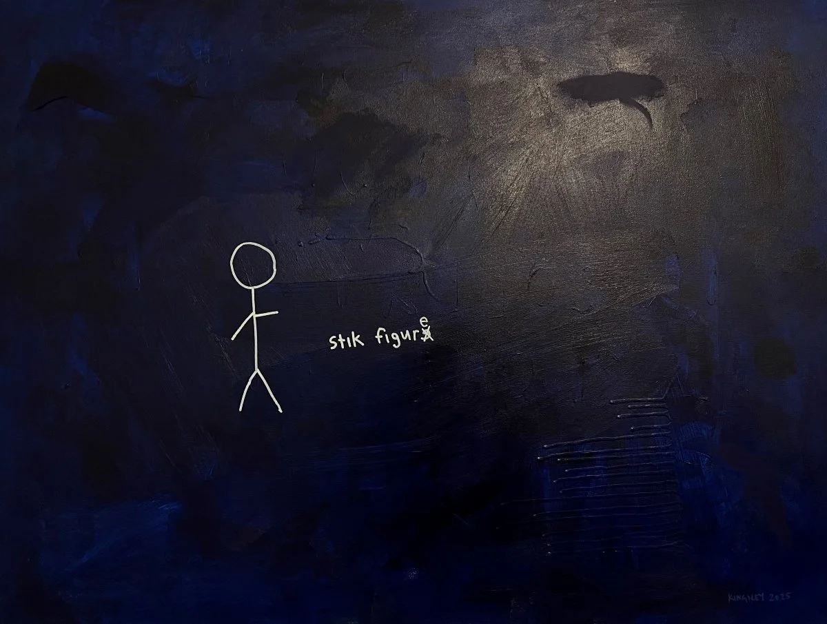 No. 02 (2025). Mixed media on canvas.