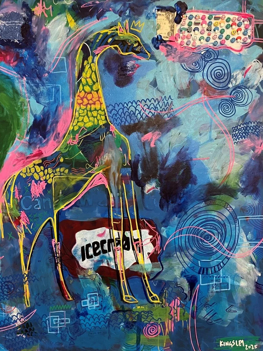 No. 18 (2025). Mixed media on canvas.