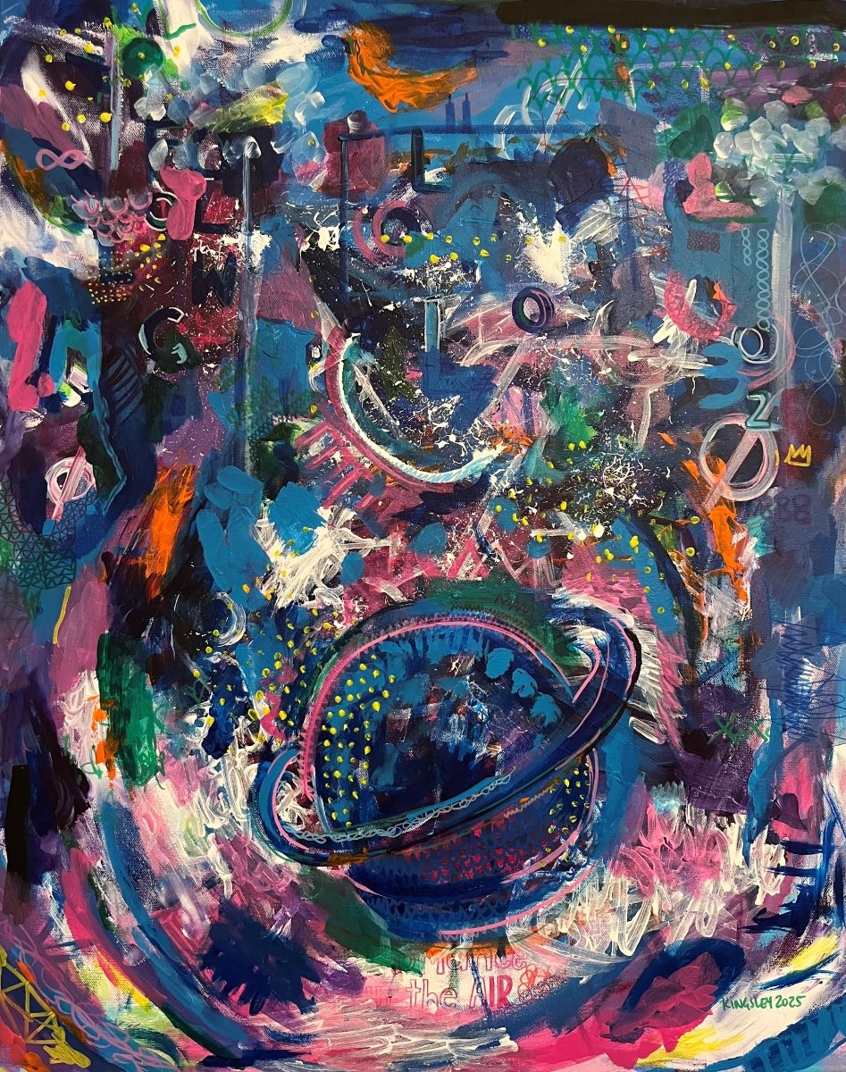 No. 3 (2025). Mixed media on canvas.