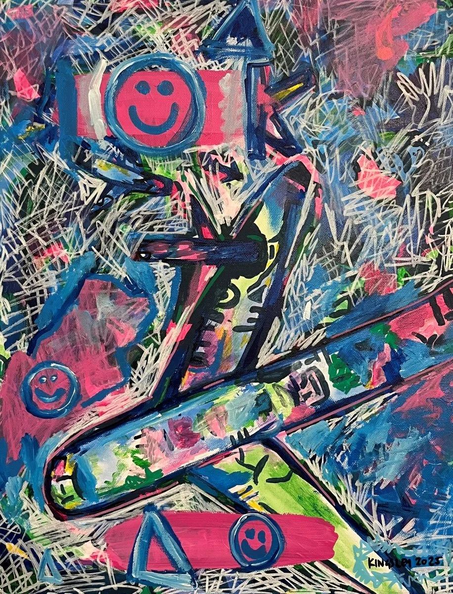No. 6 (2025). Mixed media on canvas.