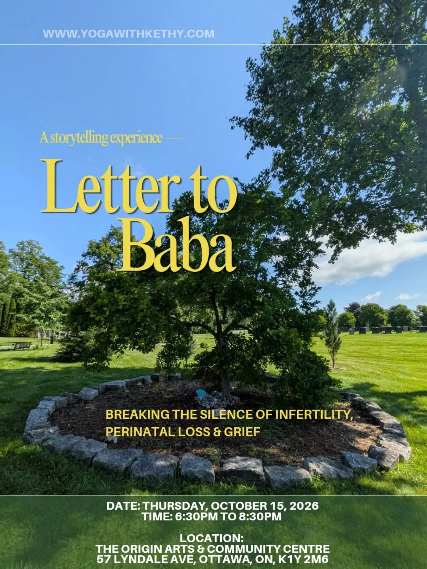 ✨LETTER TO BABA✨

On November 22, 2019, I suffered a miscarriage at 18  weeks and 5 days. We lost our baby, nicknamed Baba, and our lives forever changed.

This year, I feel called to scream my story of loss, infertility and grief from the rooftops, 