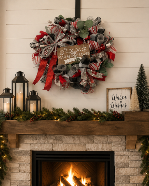 Cocoa & Marshmallows Weather Wreath