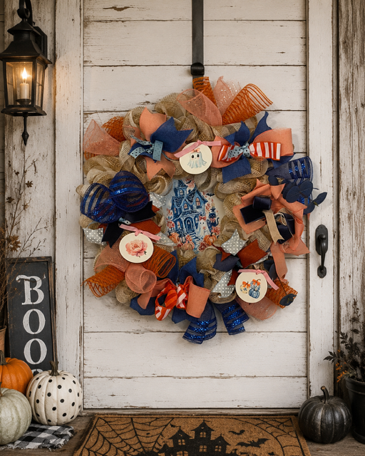Haunted House Wreath