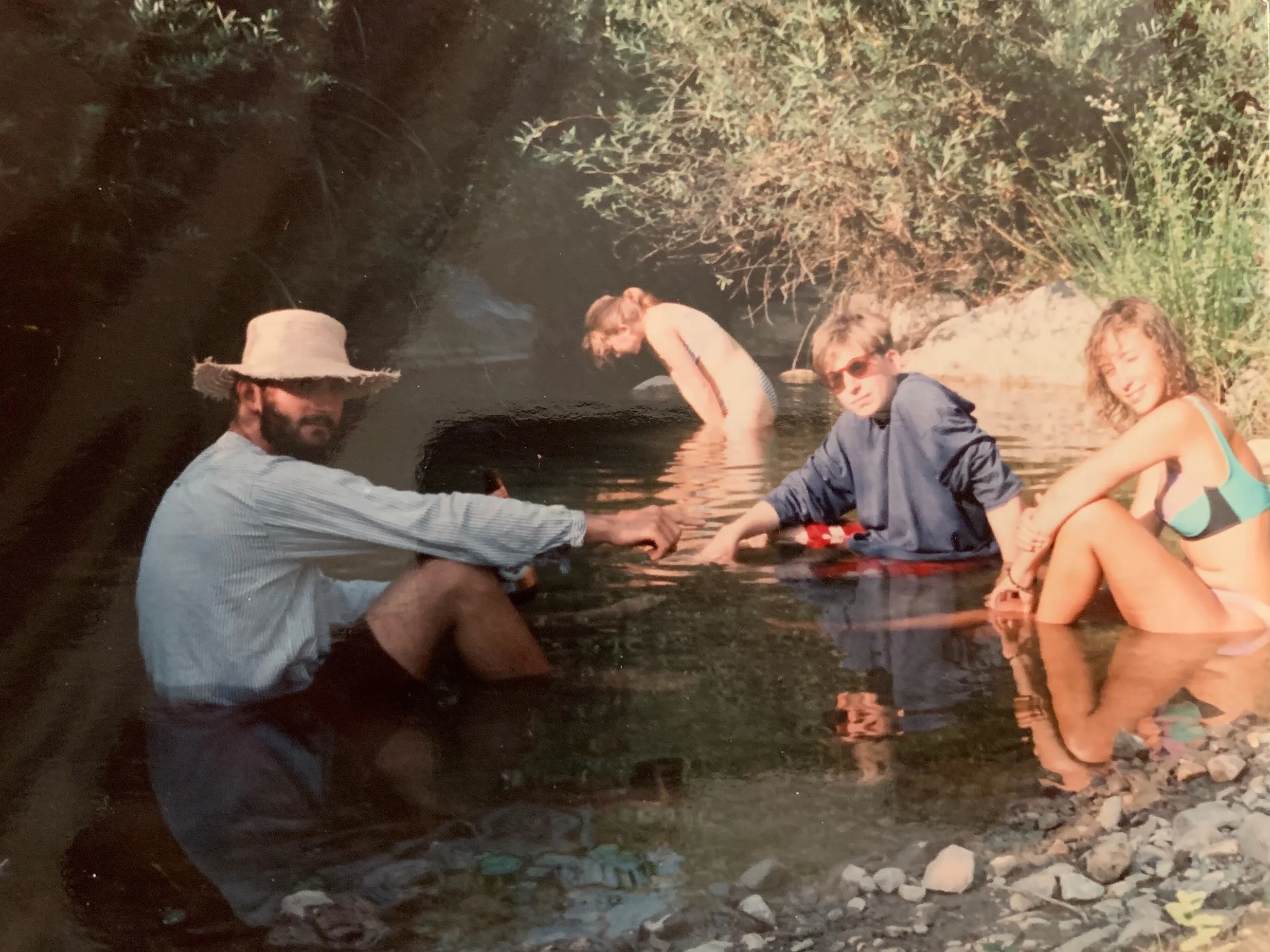 Deliciously cool. Manet&rsquo;s Dejeuner sur L&rsquo;herbe. Reimagined. 

In Spain, Summer 1990 

@danpreece @nina.murdoch @debenham.tom 
Photo taken by @cocolato.artisan