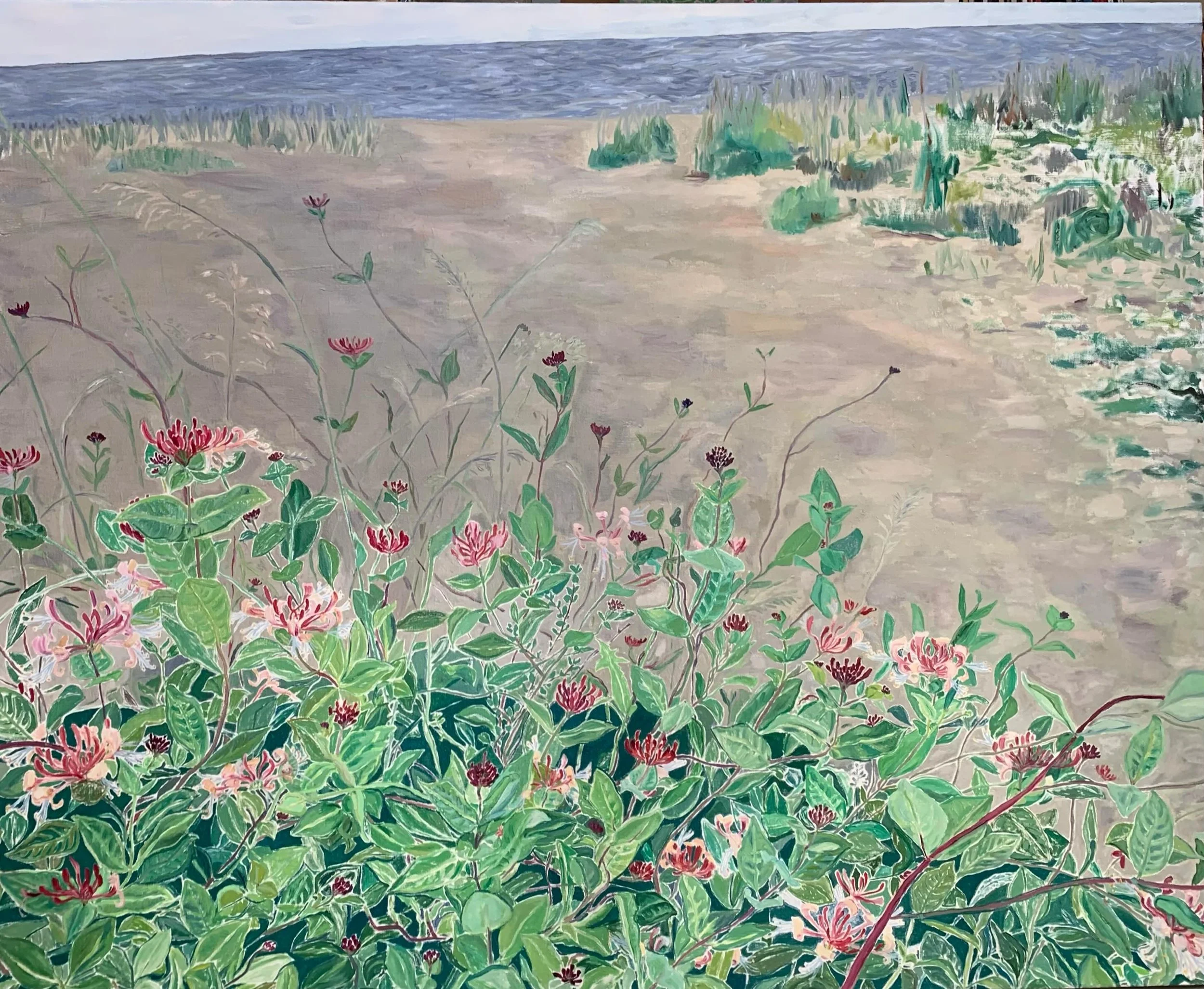 Honeysuckle Beach 2026
Oil on linen
100x100cm 

#contemporaryartist 
#landscapeartist 
#oiloncanvas
#honeysuckle 
#painting