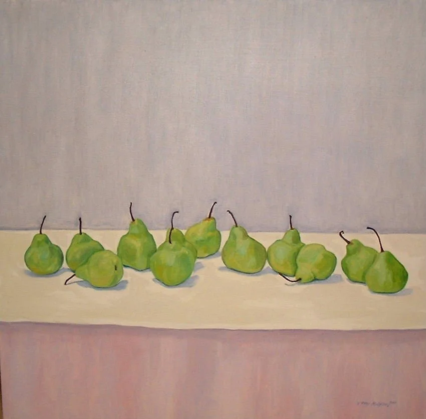 green pears on cream with lilac and grey.JPG
