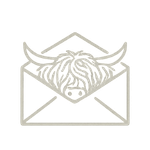 A stylized tiger head emerging from an envelope, representing mail or messaging.
