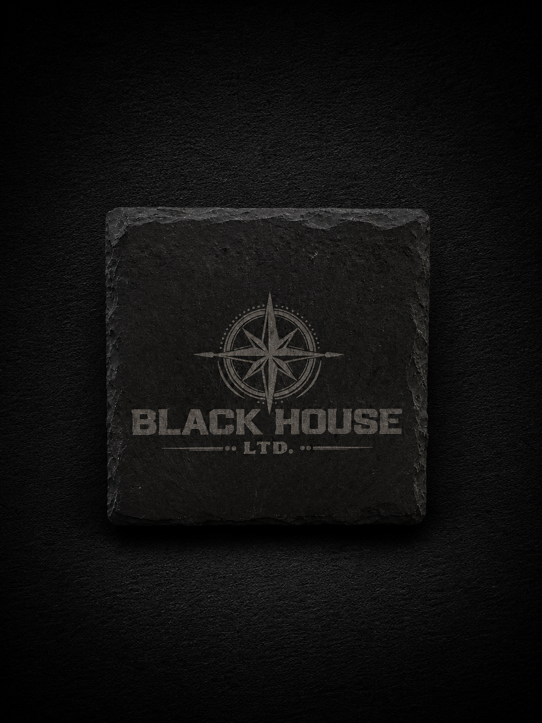 Black House Ltd. Black Slate Coaster