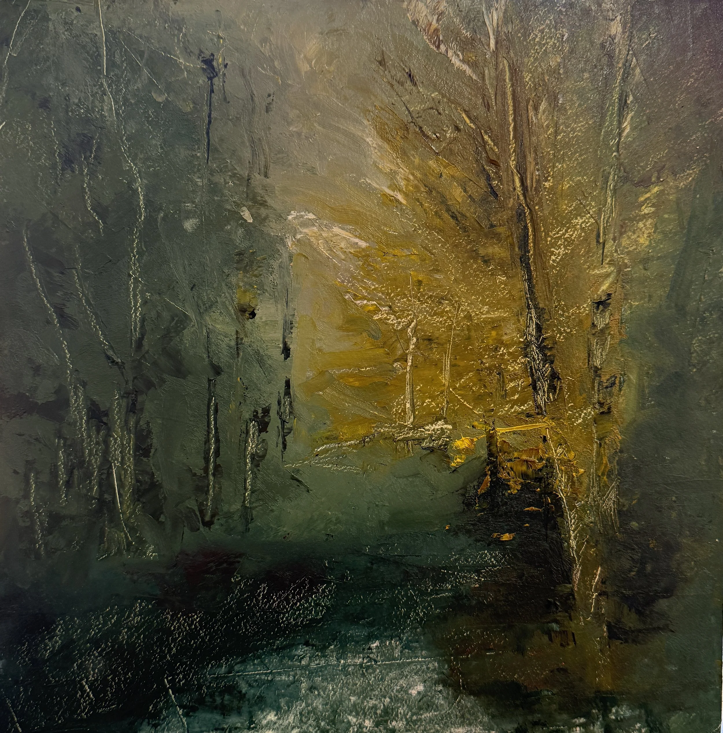 Wooded Path | Oil on Paper