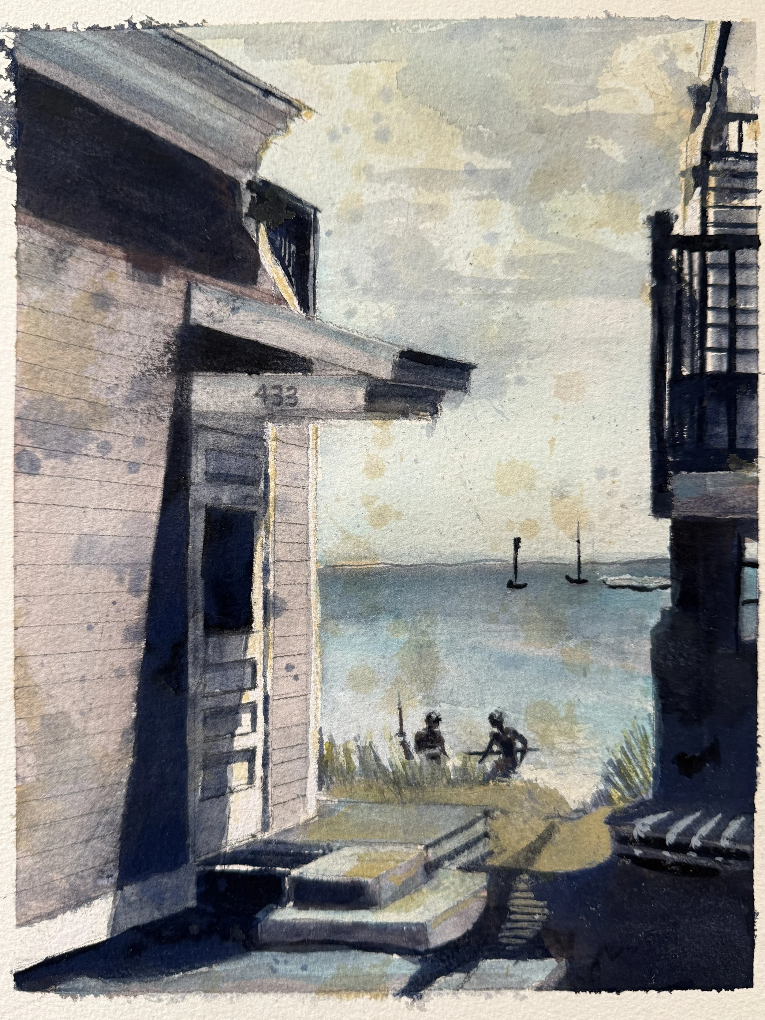 Commercial Street | Watercolor