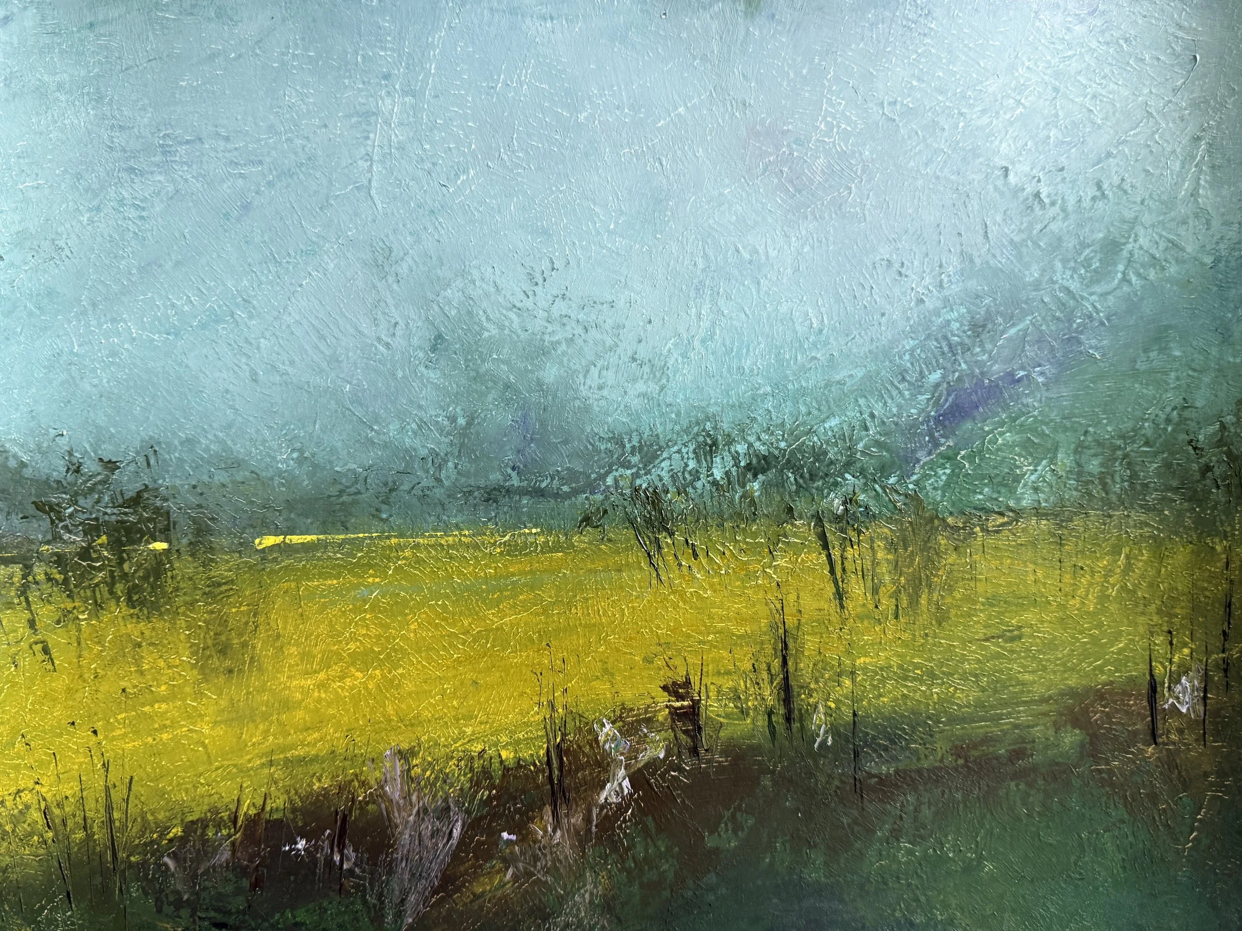 Winter Field | Oil on Paper
