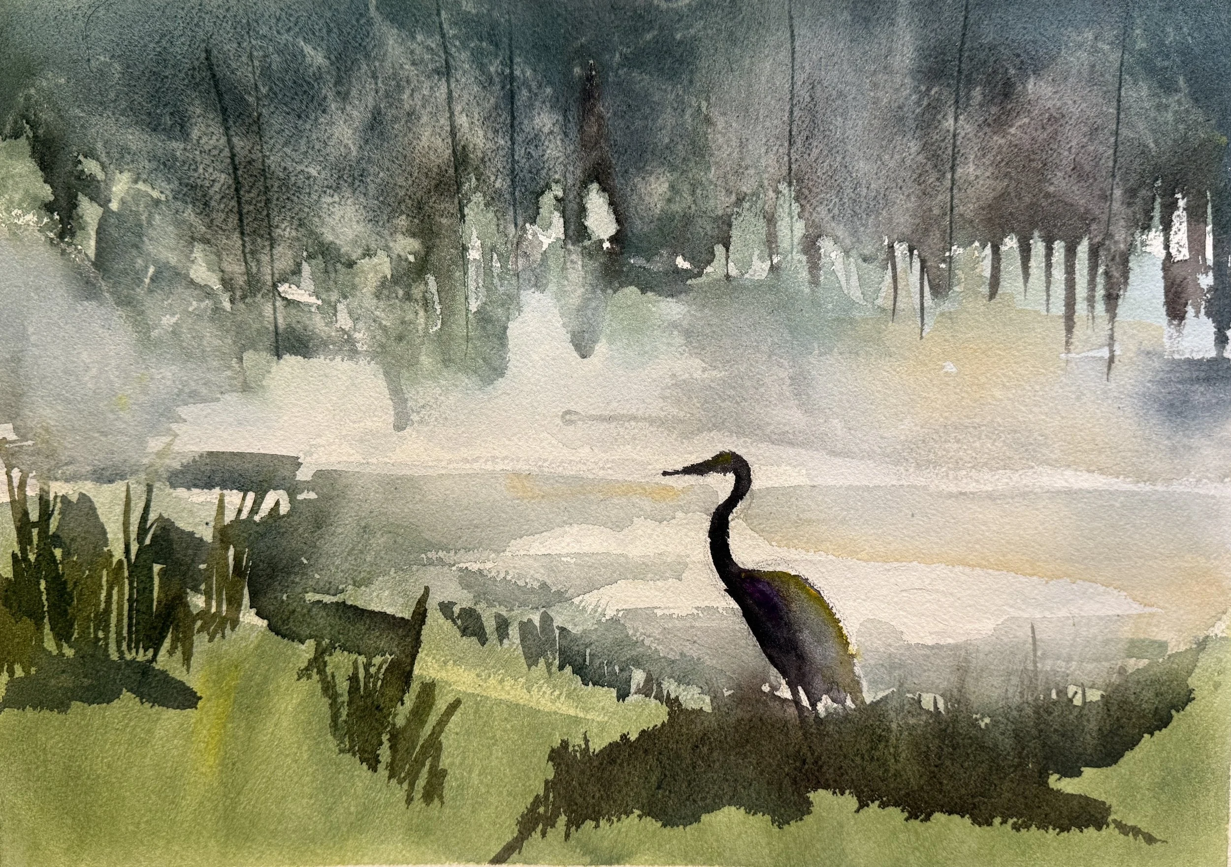 Heron | Watercolor