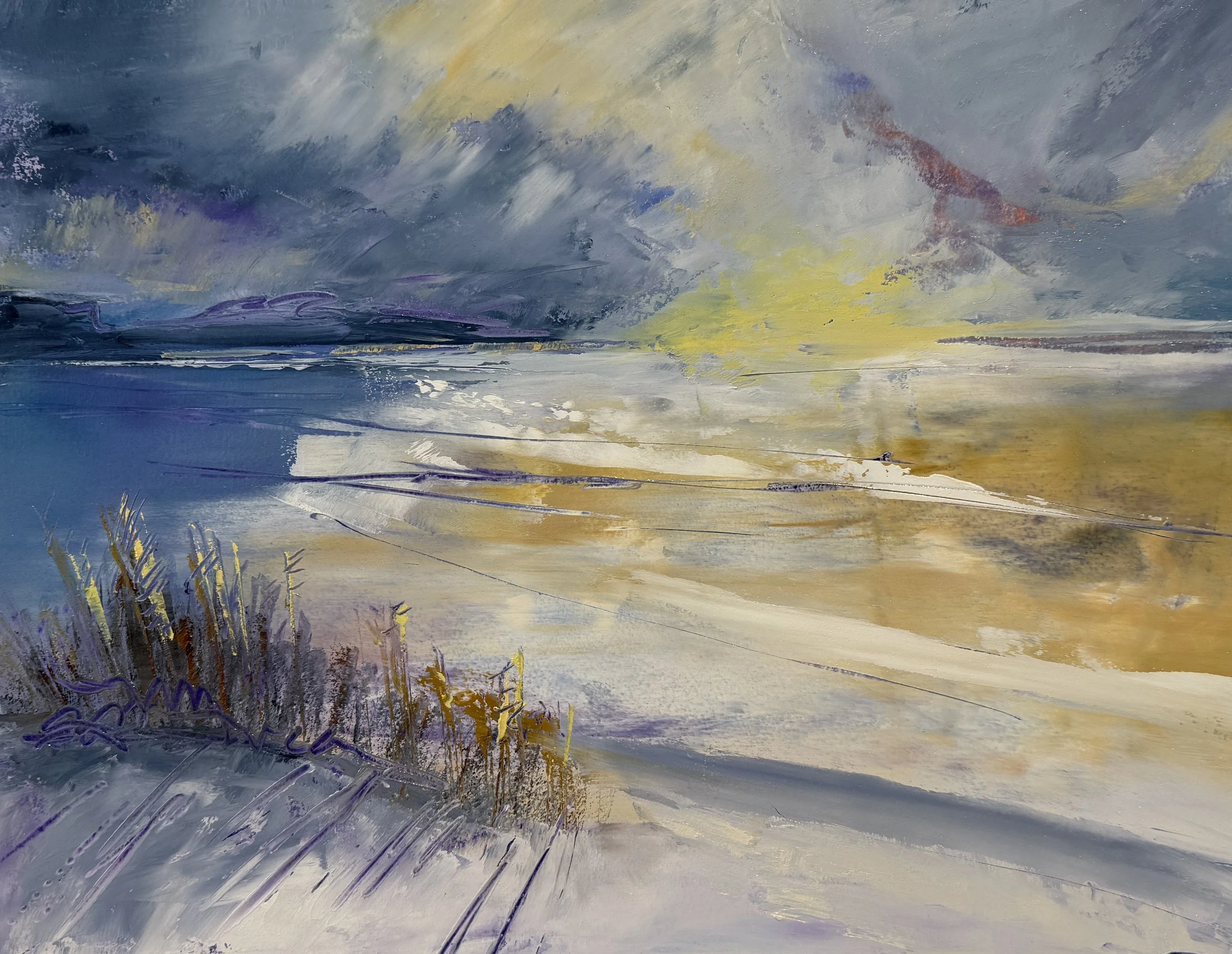 Winter Field | Oil on Paper