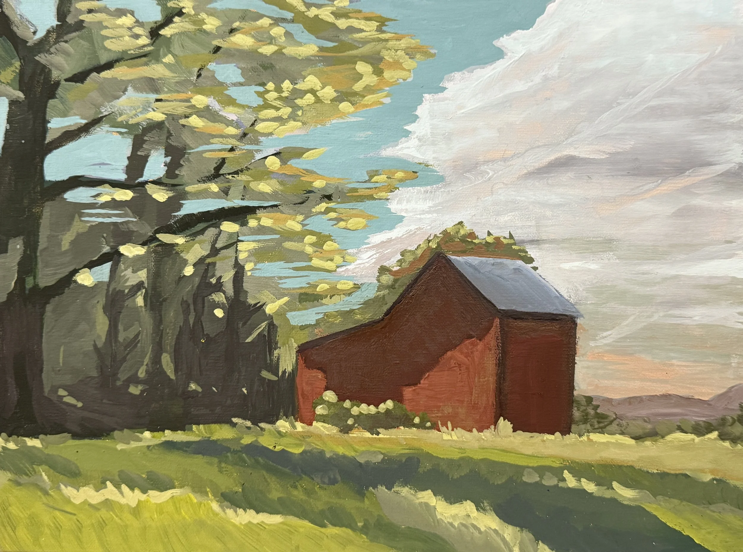 Red Barn | Gouache