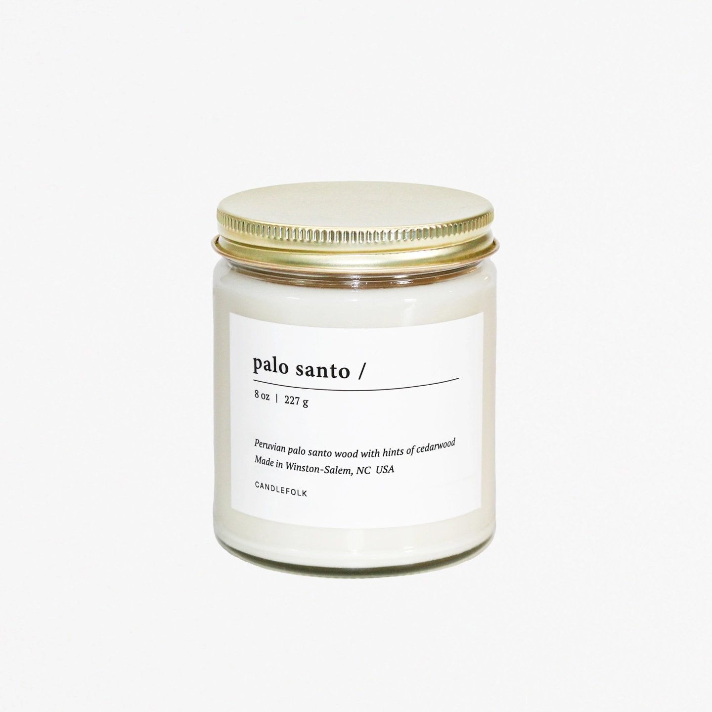Candlefolk Palo Santo - 8 oz Soy Candle