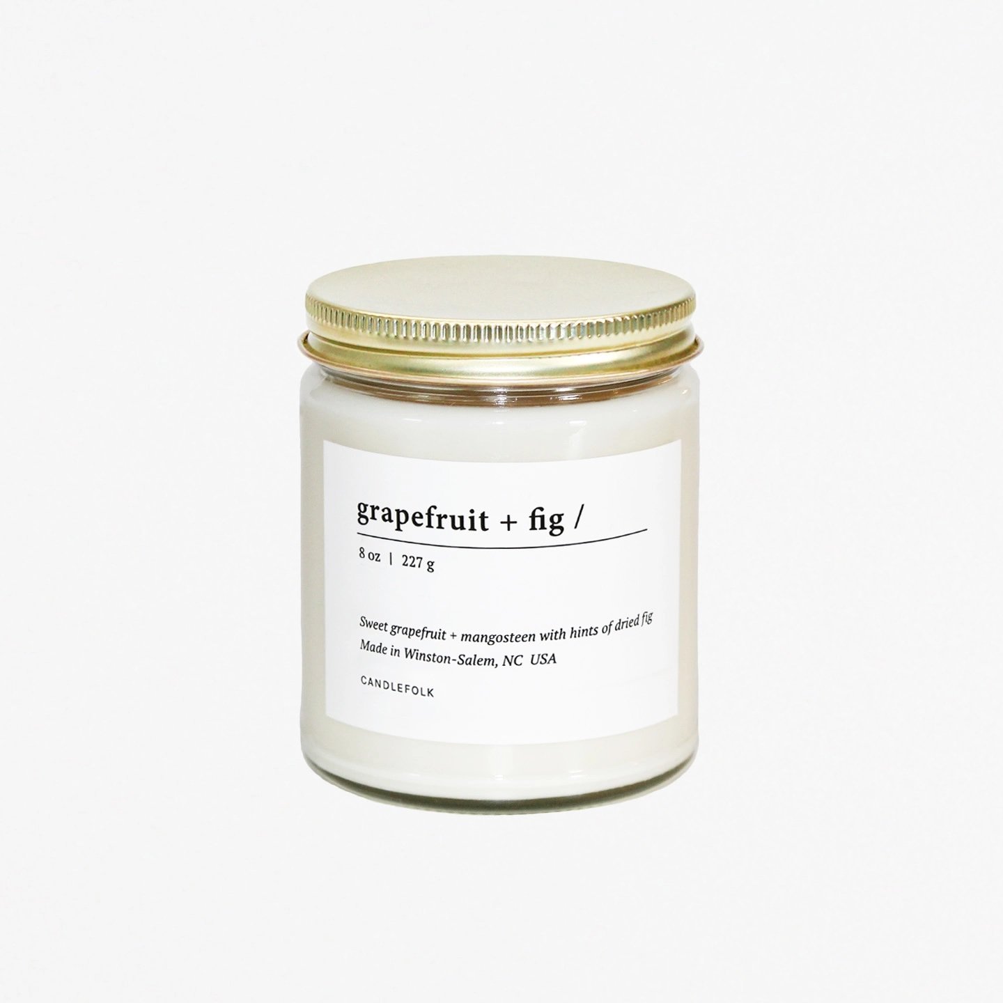 Candlefolk Grapefruit & Fig 8oz Soy Candle