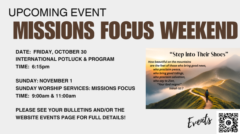 Missions Focus Weekend