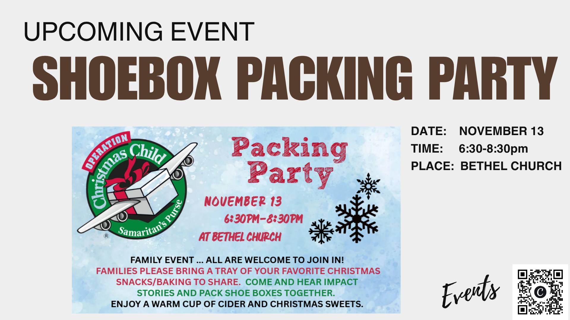 Shoebox Packing Party