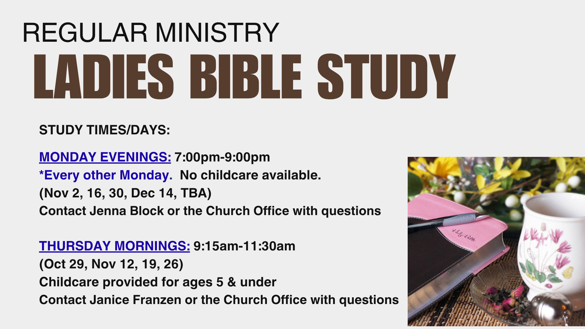 Ladies Bible Study