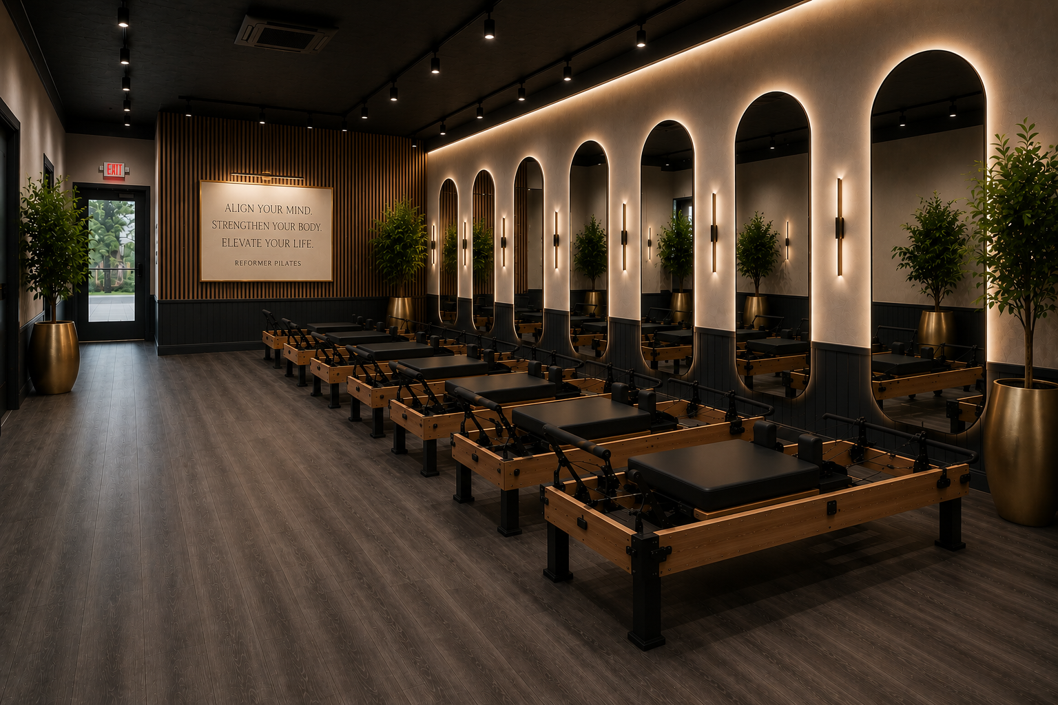 Strength Studio | Reformer Pilates | Images shown are for design inspiration and visualization purposes only.