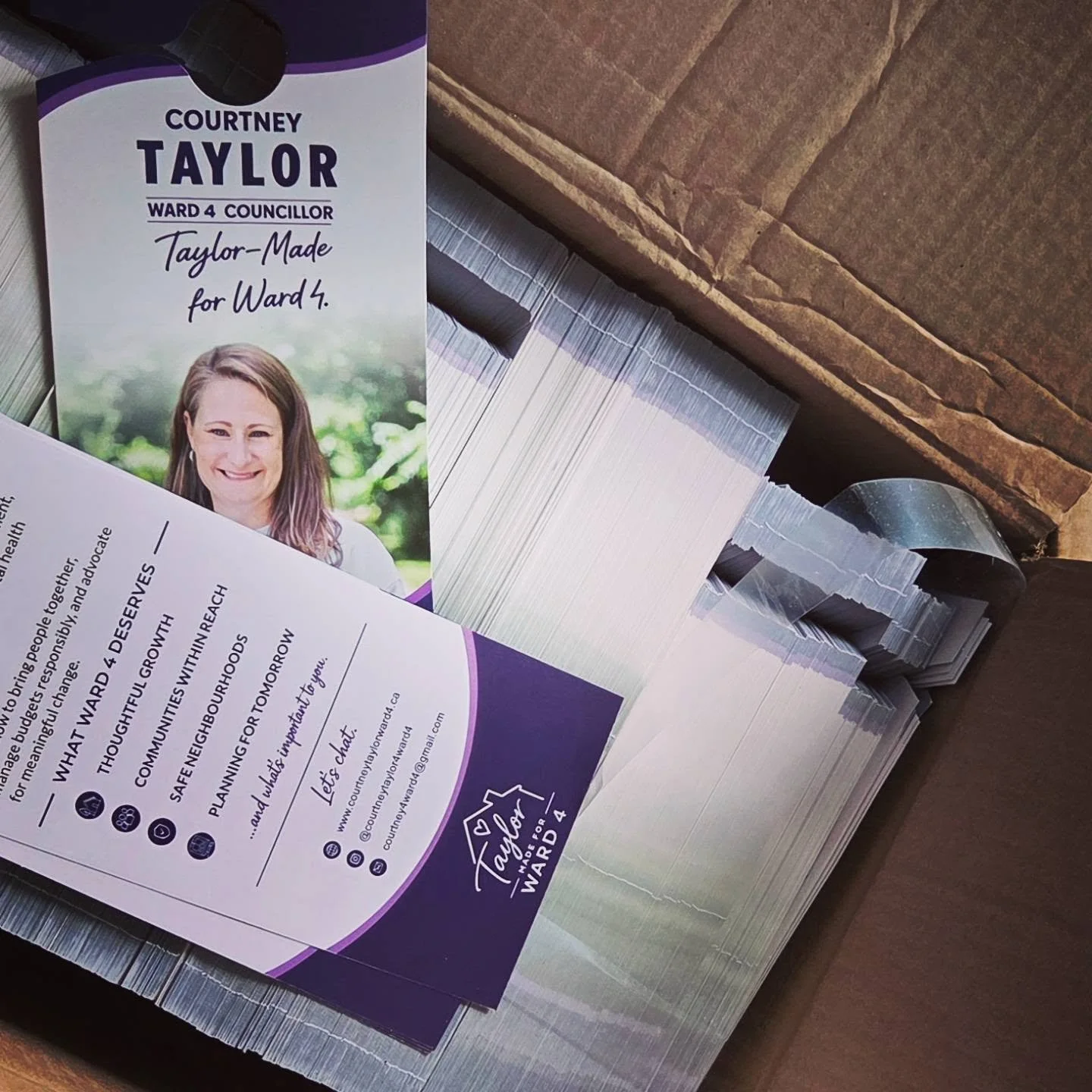 Coming soon to a door near you. 🚪💜

#Ward4 ##Stouffville #WhitchurchStouffville ##municipalelection2026