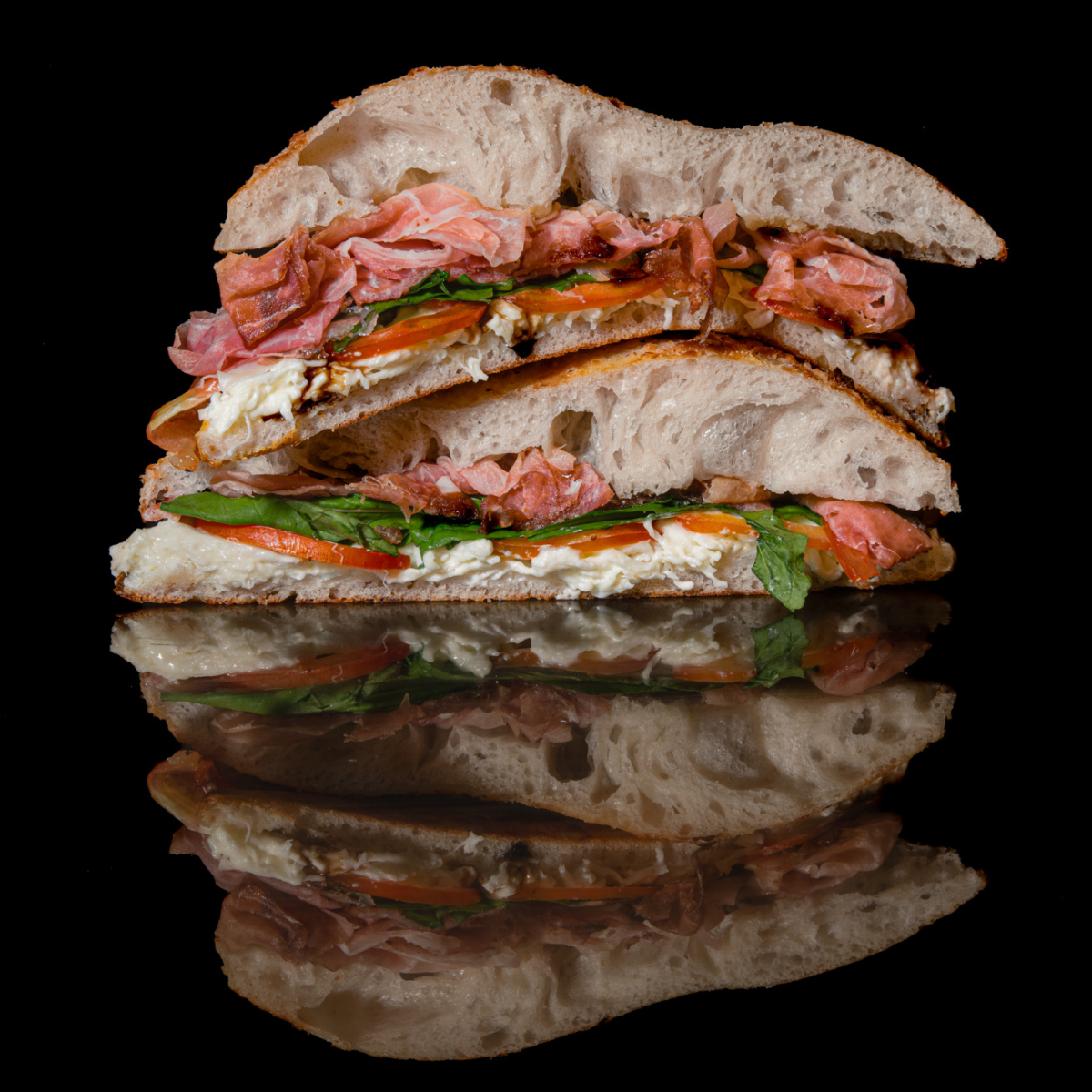 Focaccia sandwich calabrese