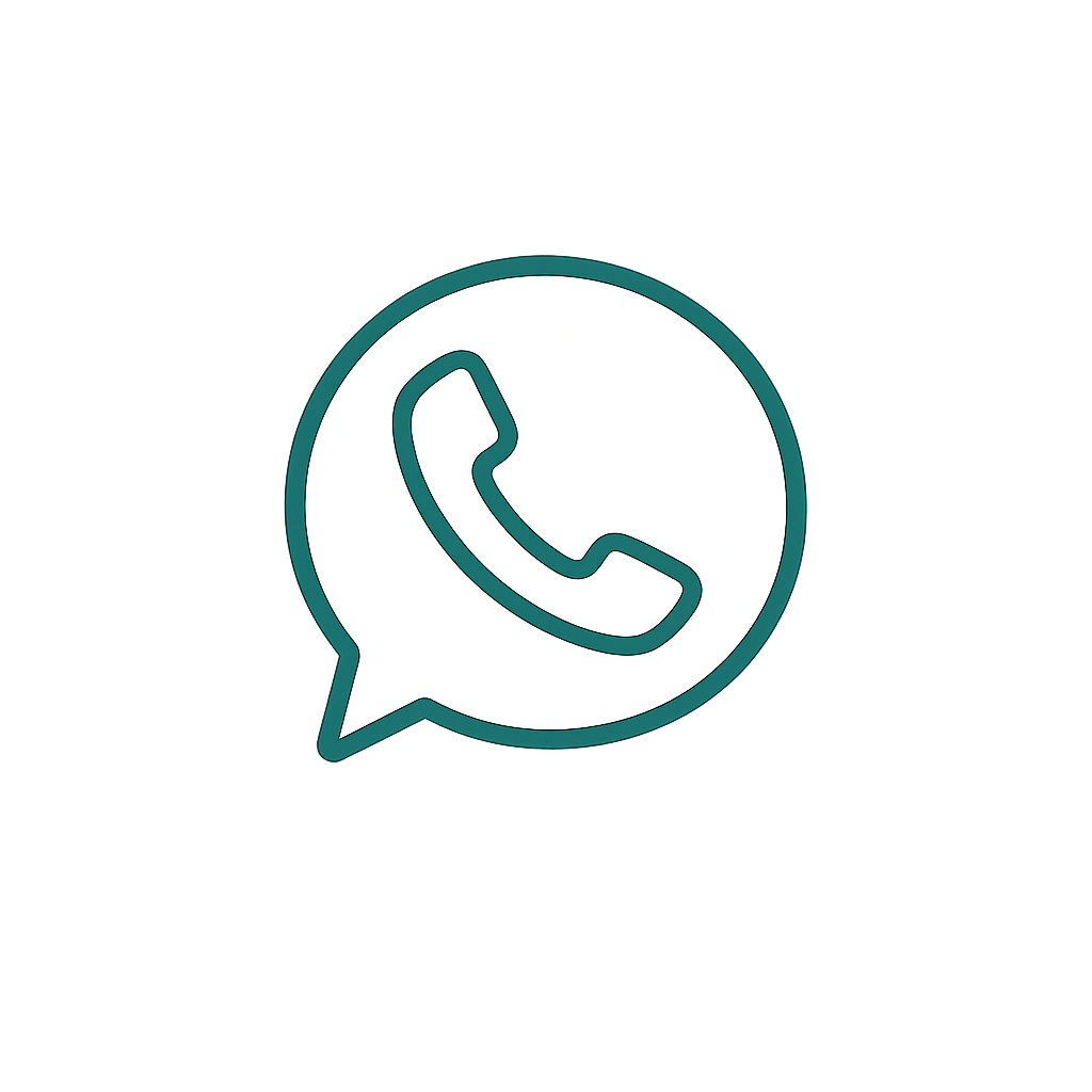Icône de la messagerie WhatsApp, représentant un téléphone dans une bulle de chat