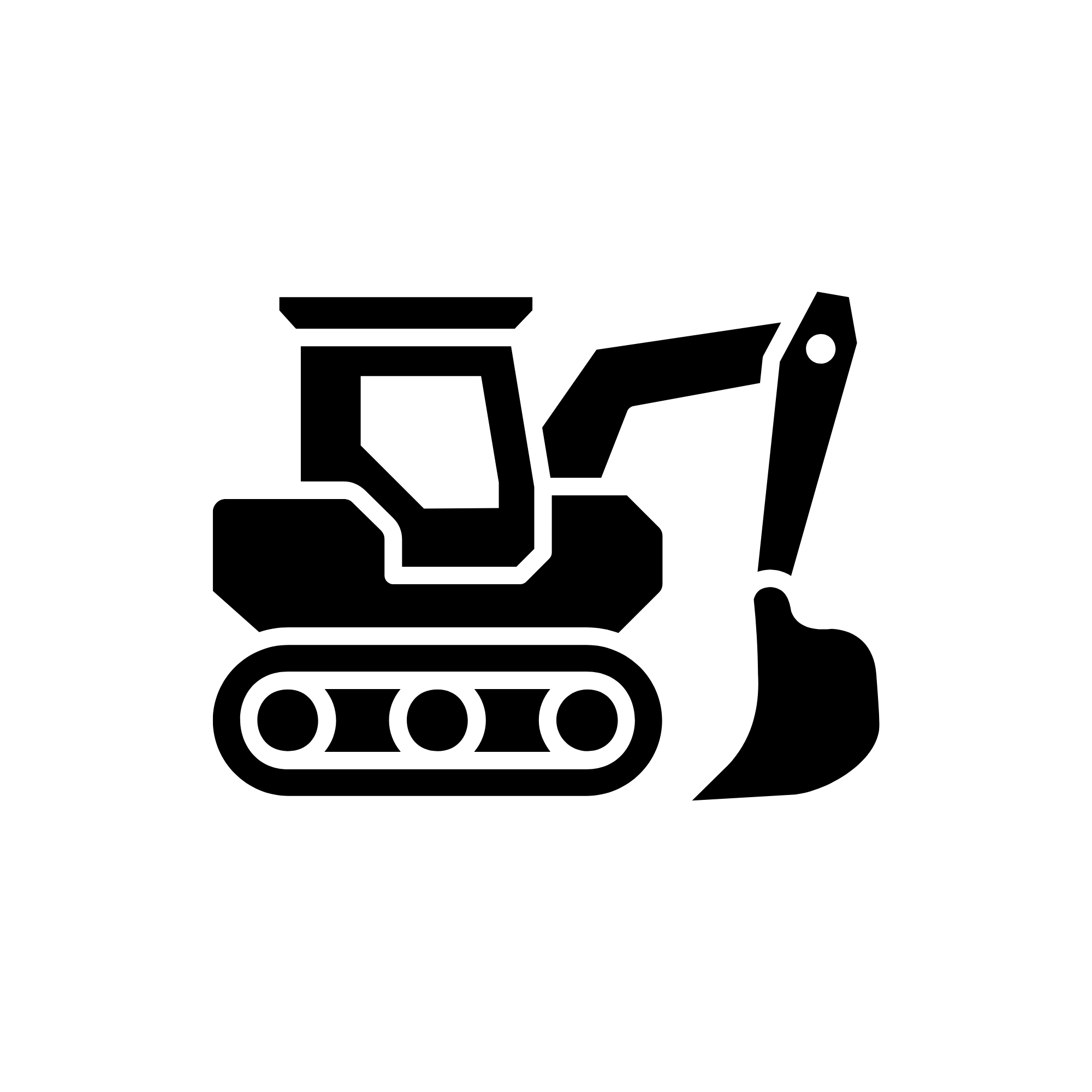 Icon image of an excaator for earth works such as landscapes, site clearing, yard clean and trenching